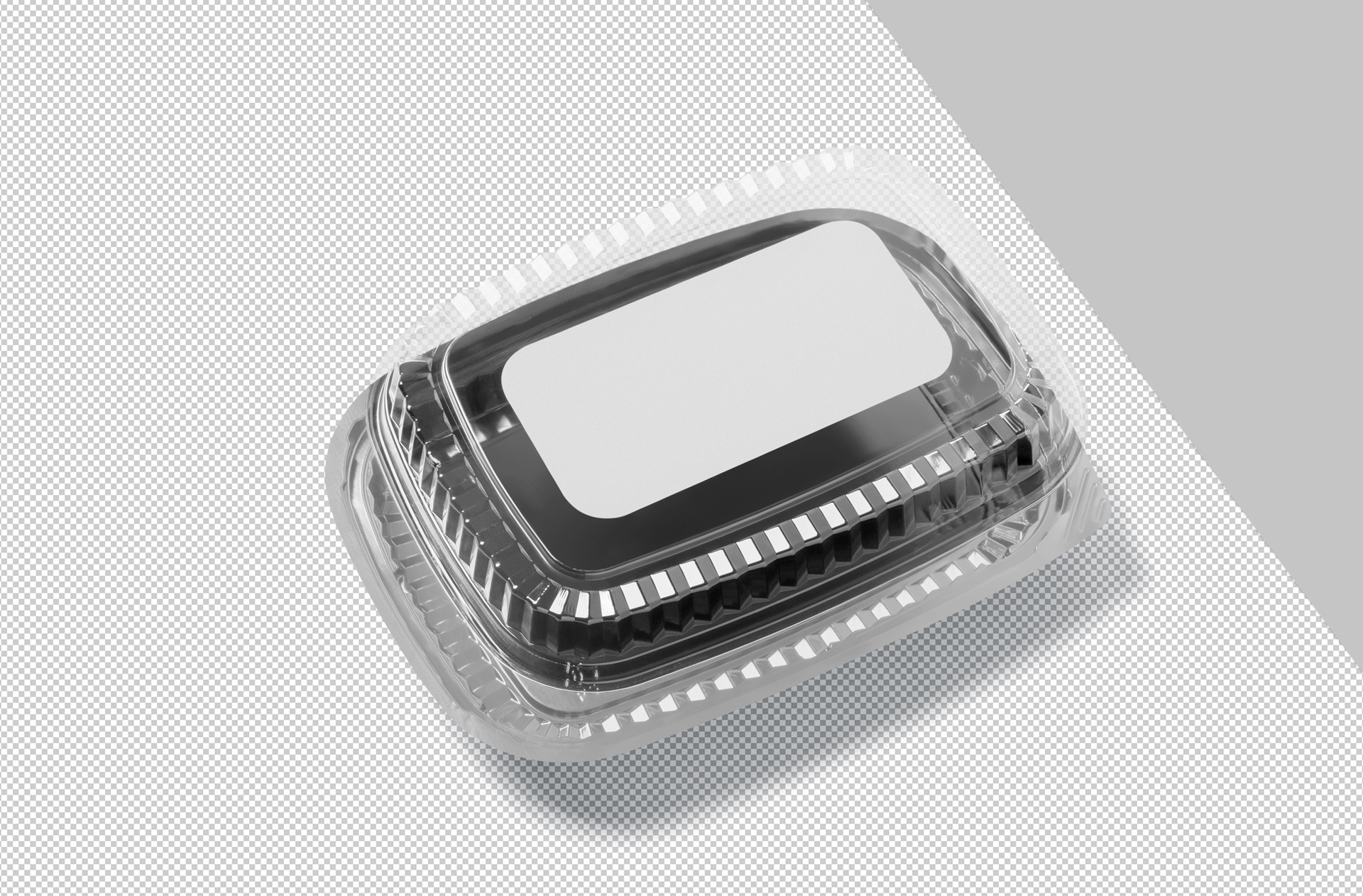 clear plastic lid mock-up