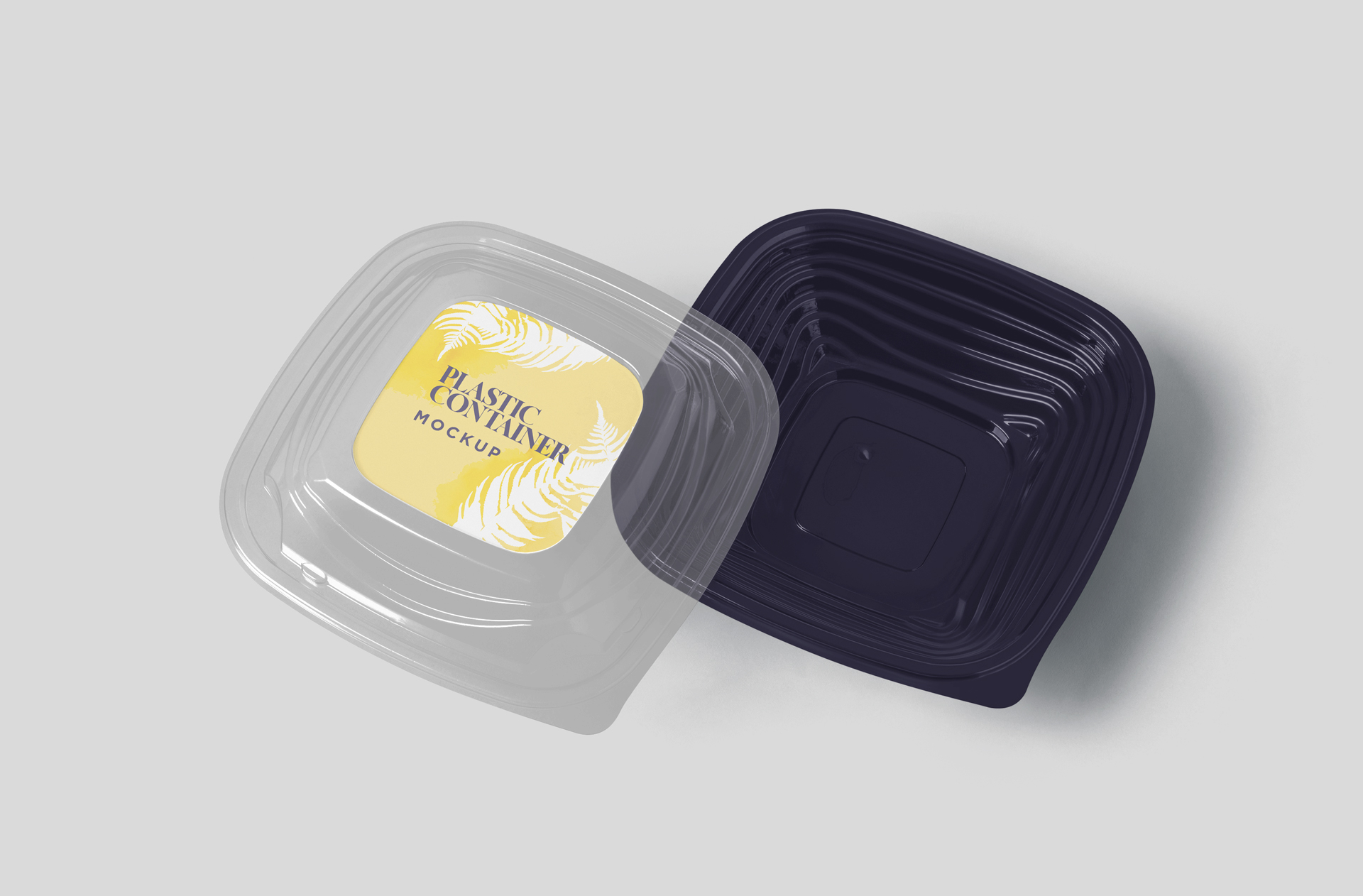 Disposable Plastic Food Container Mockup
