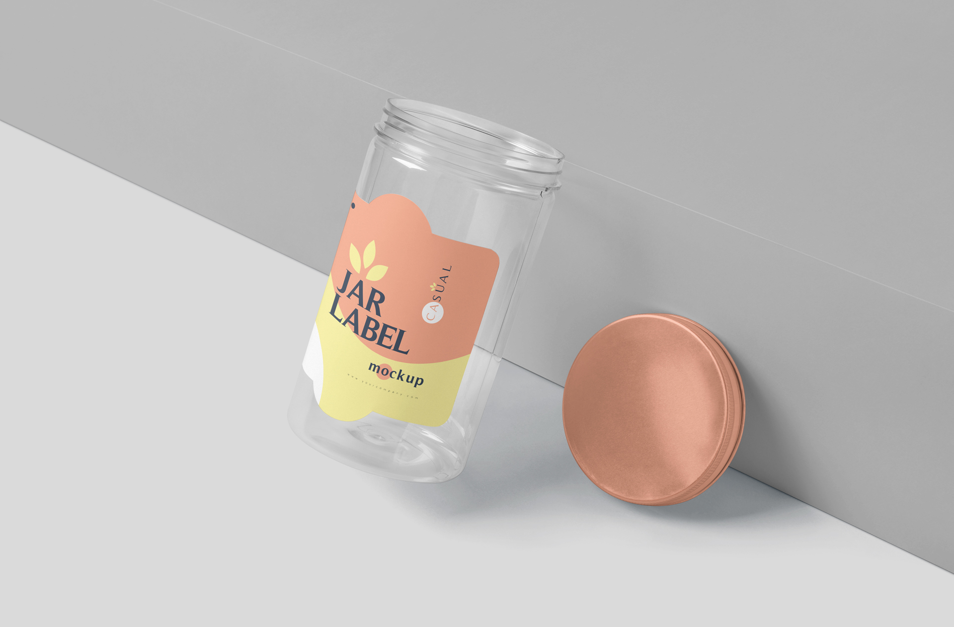 Glass Jar Mockup with Customizable Label