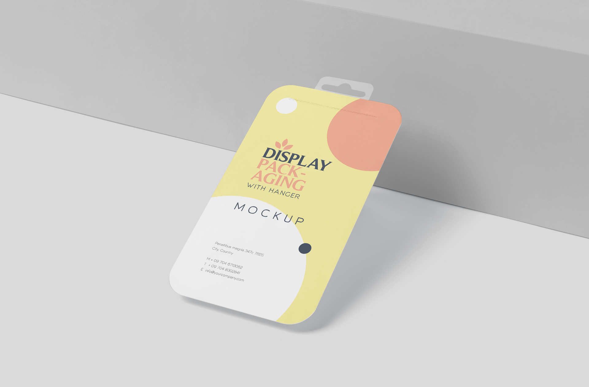 Floating Hanging Display Packaging Mockup
