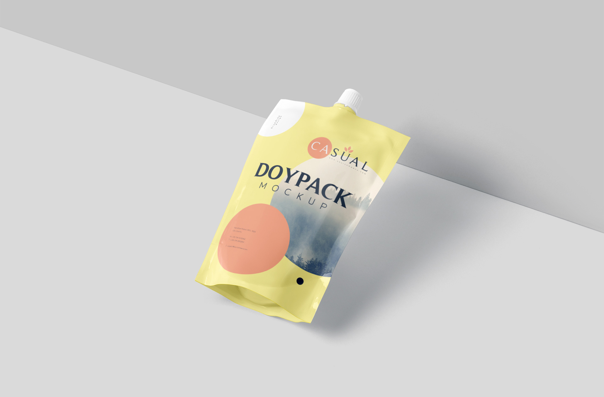 Minimalist Doypack Packaging Mockup