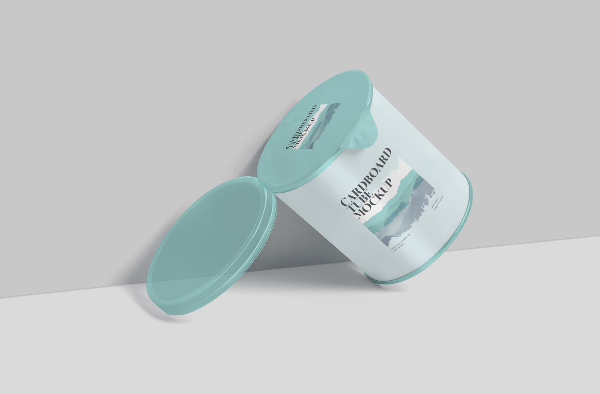 Realistic Cardboard Tube Mockup