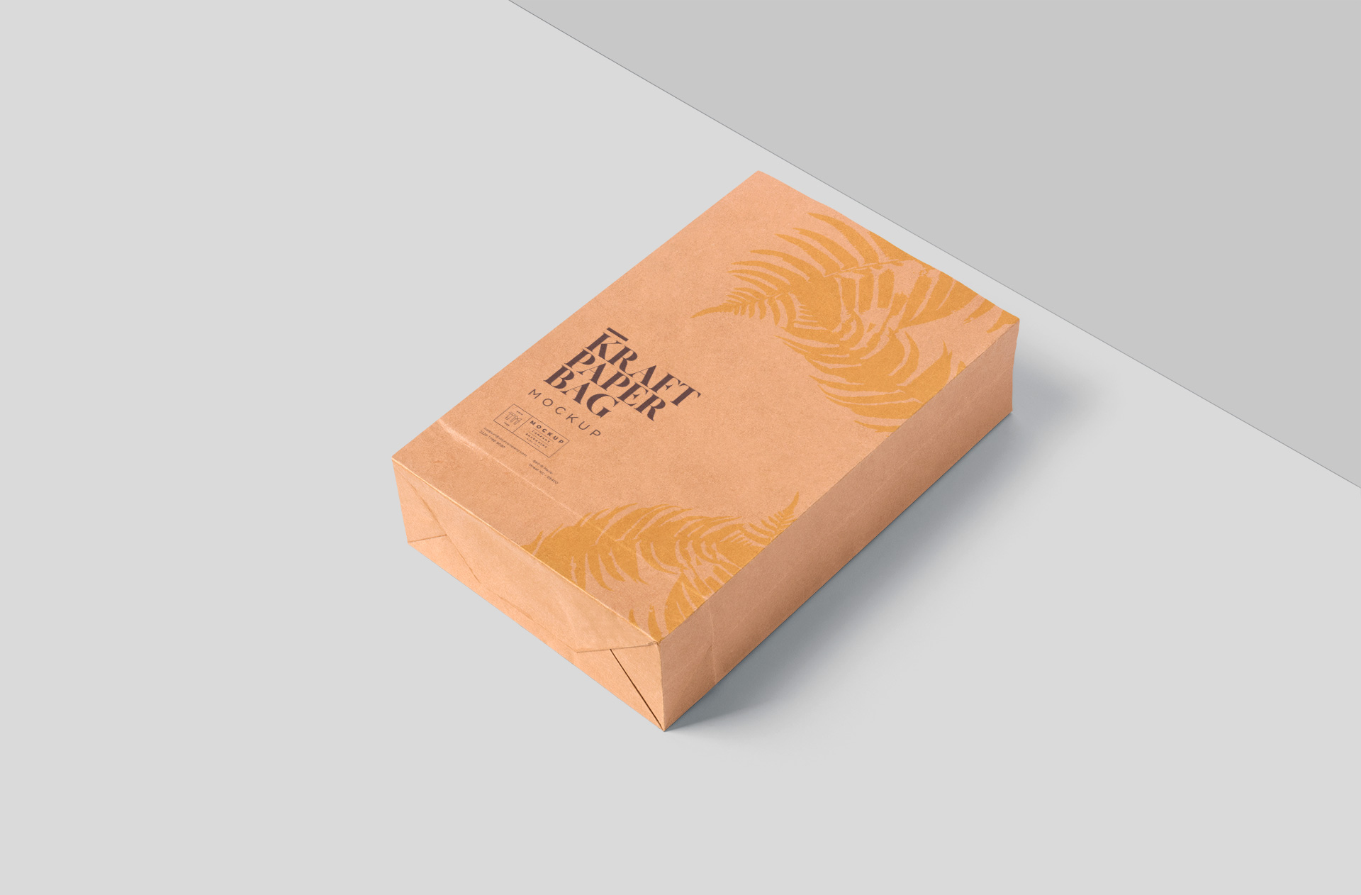 Customizable Kraft Packaging Bag Mock-Up