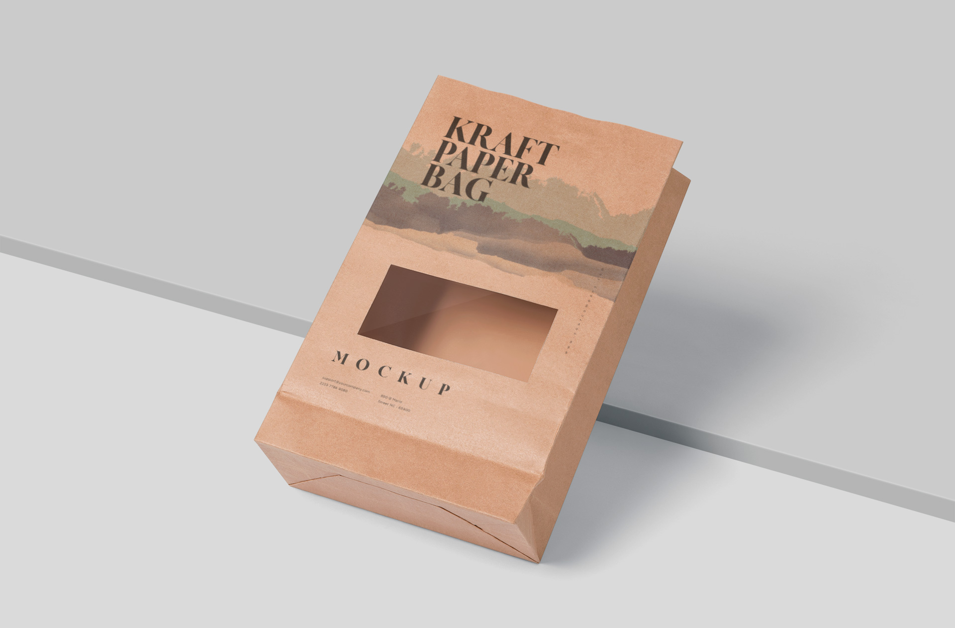 Customizable Kraft Packaging Bag with Window