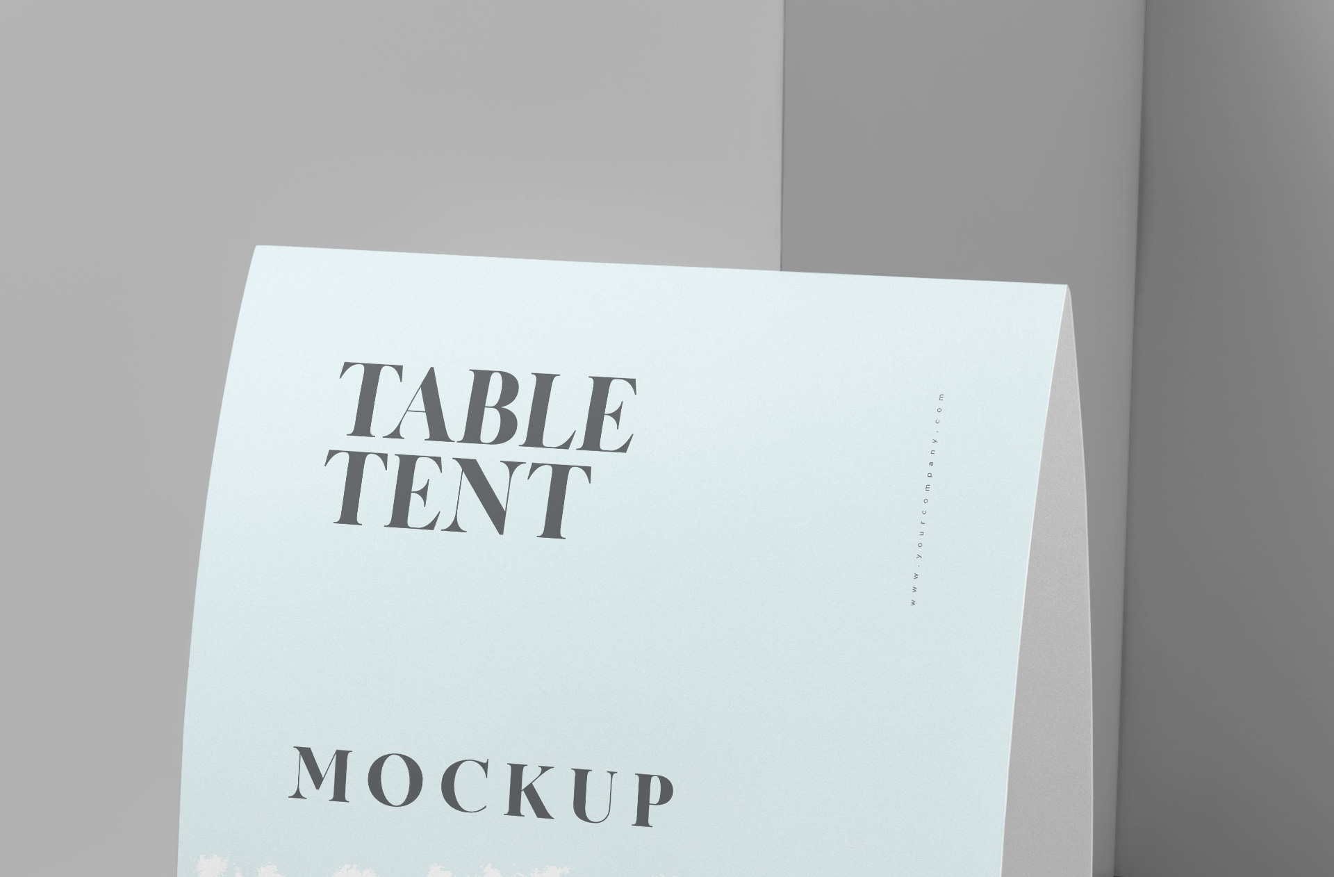 customizable table tent mock-up