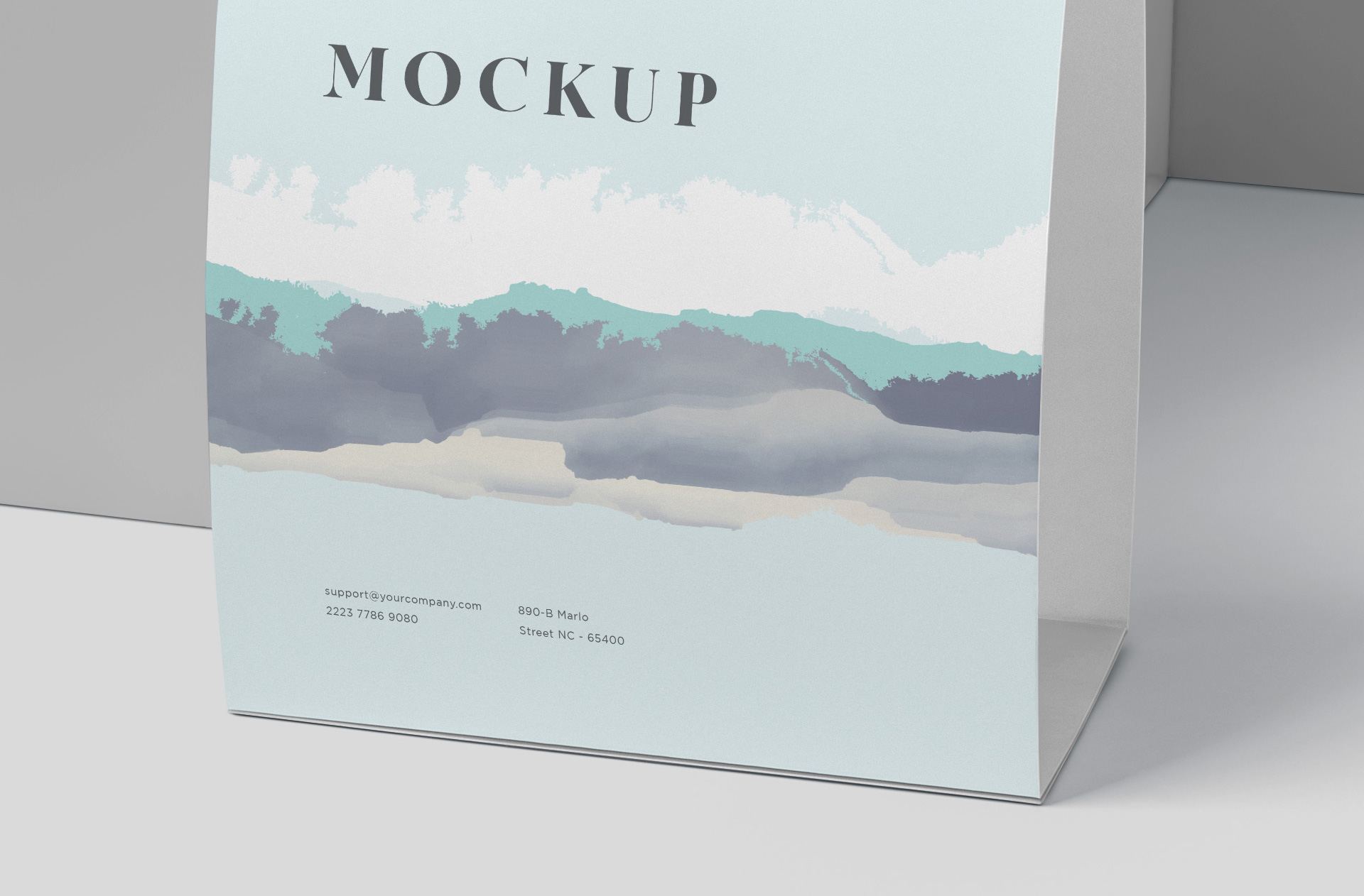 customizable table tent mock-up
