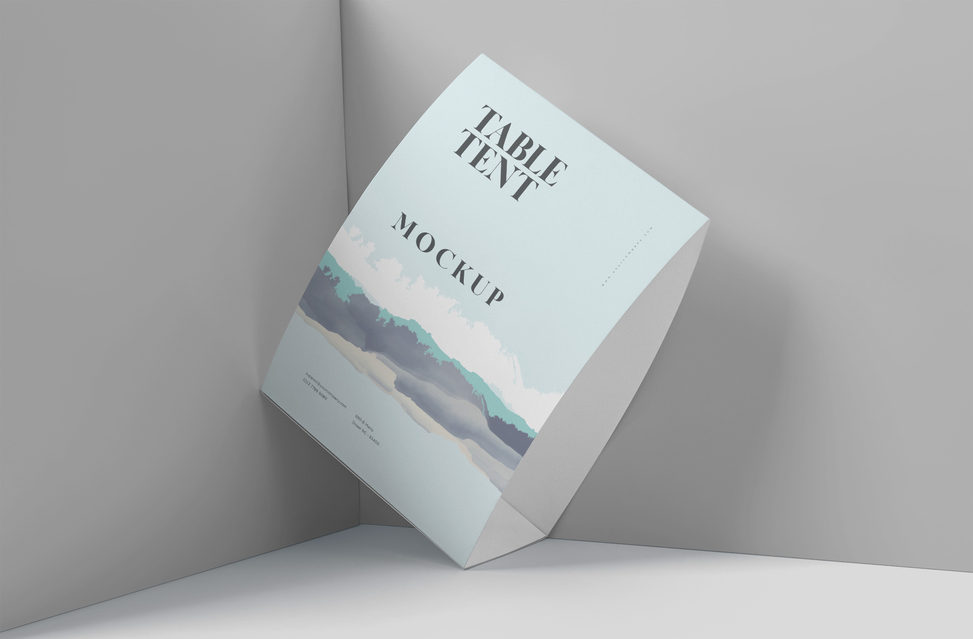 Minimalist Table Tent Mockup