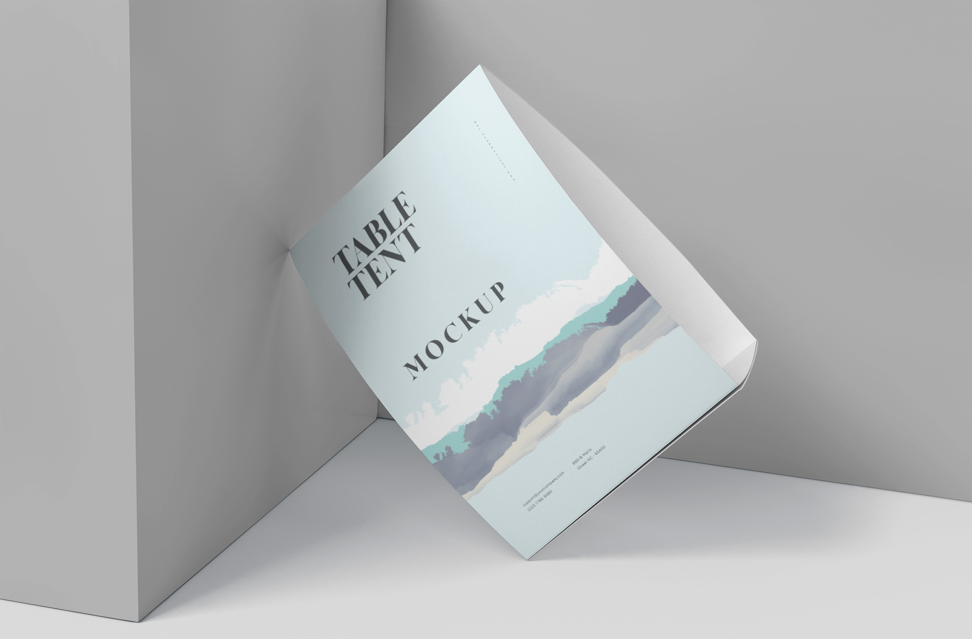 Elegant Table Tent Display Mock-Up