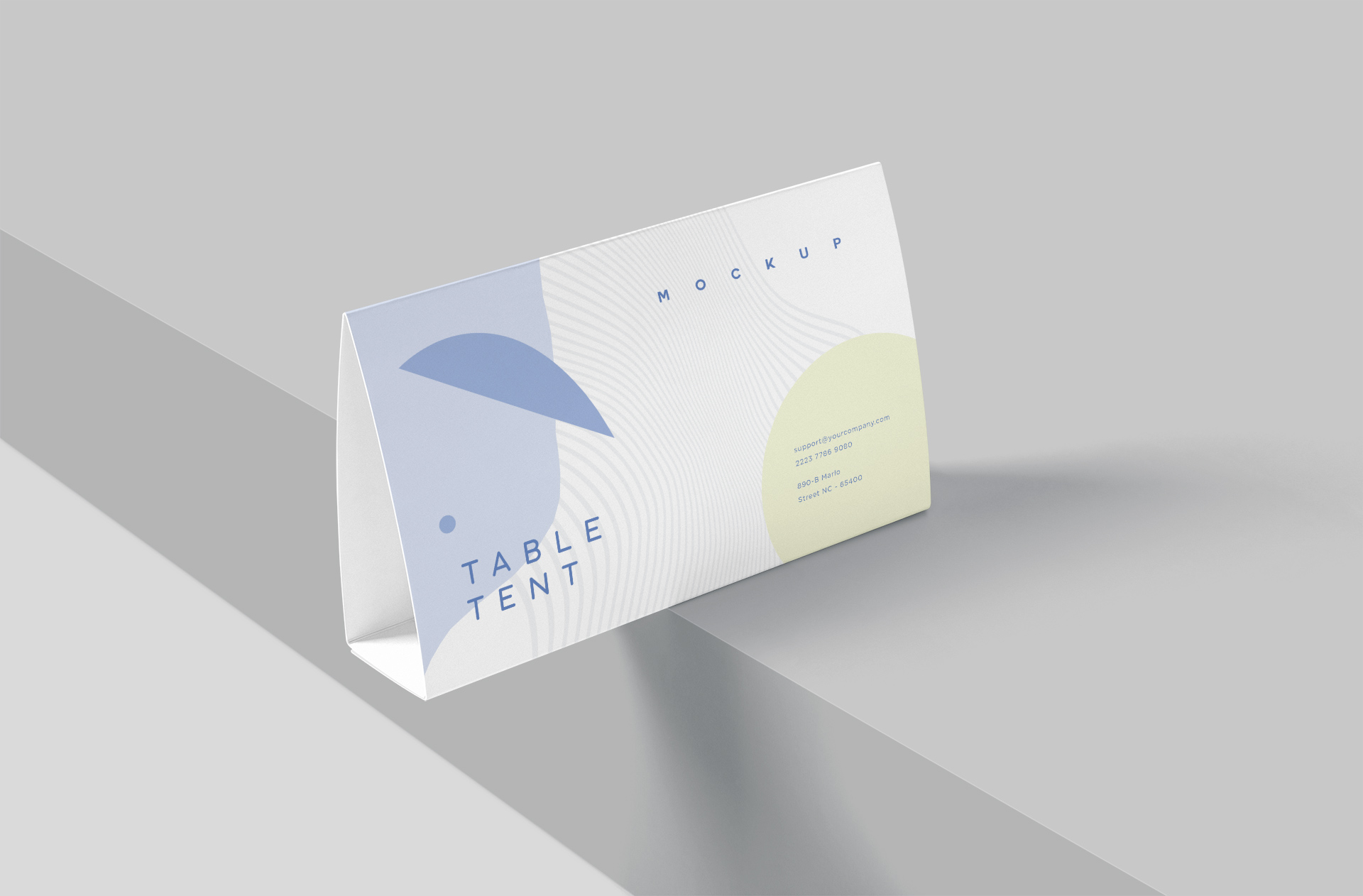 Elegant Table Tent Display Mock-Up