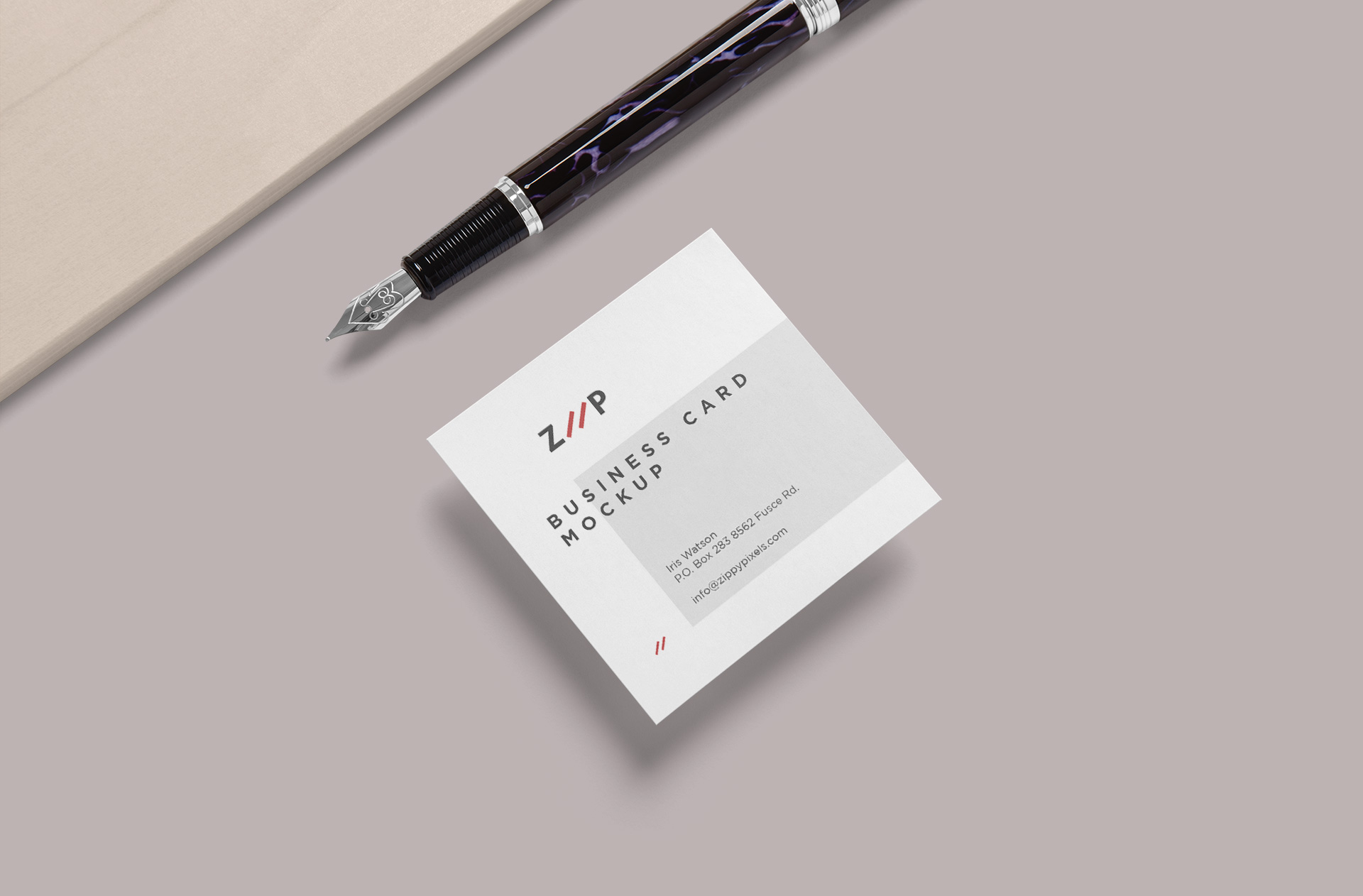 Modern Square Business Card Mockup – Premium PSD