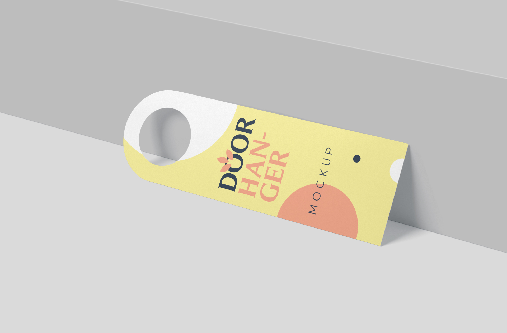 Professional Door Hanger Mockup – Smart Object PSD