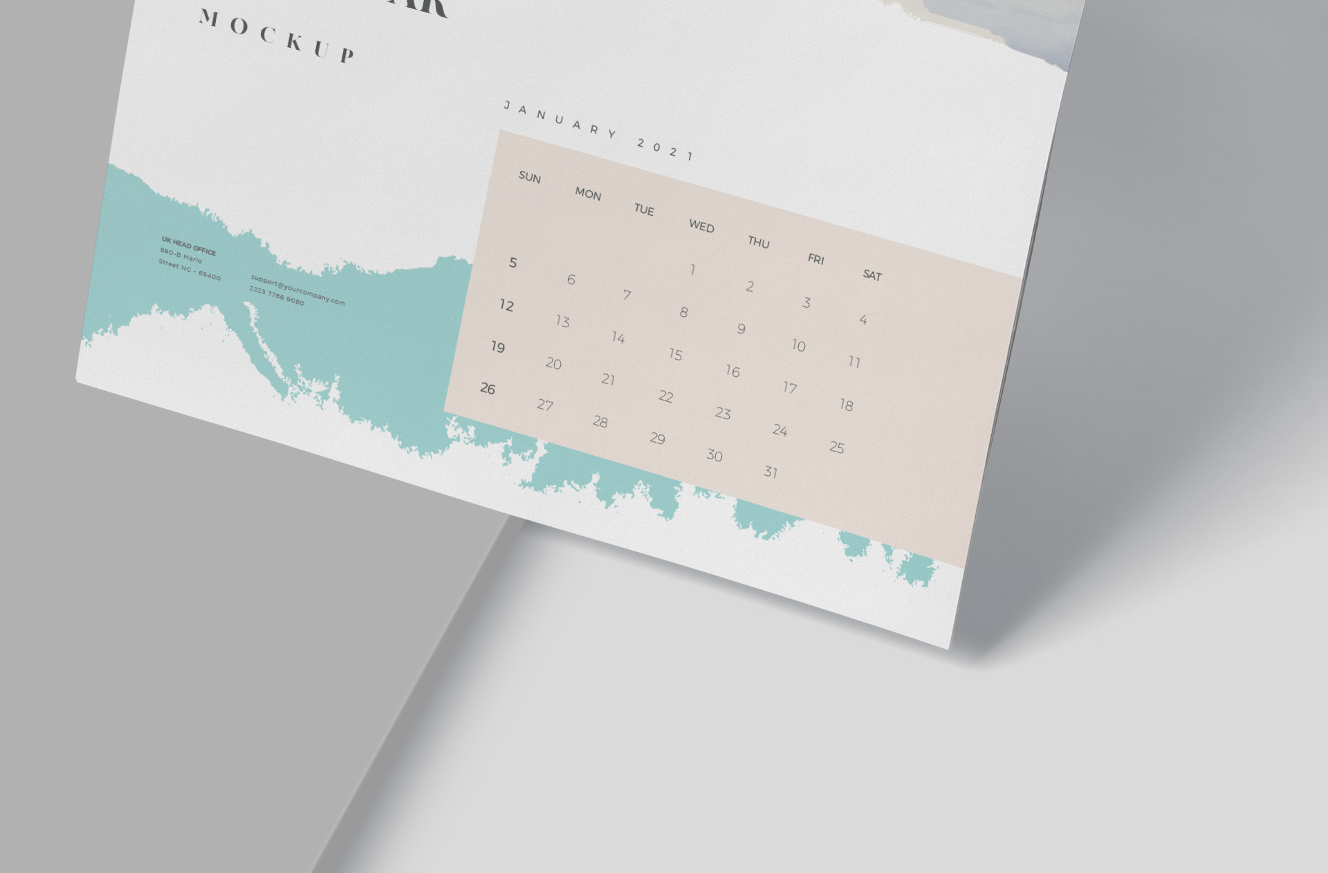 branding calendar mock-up
