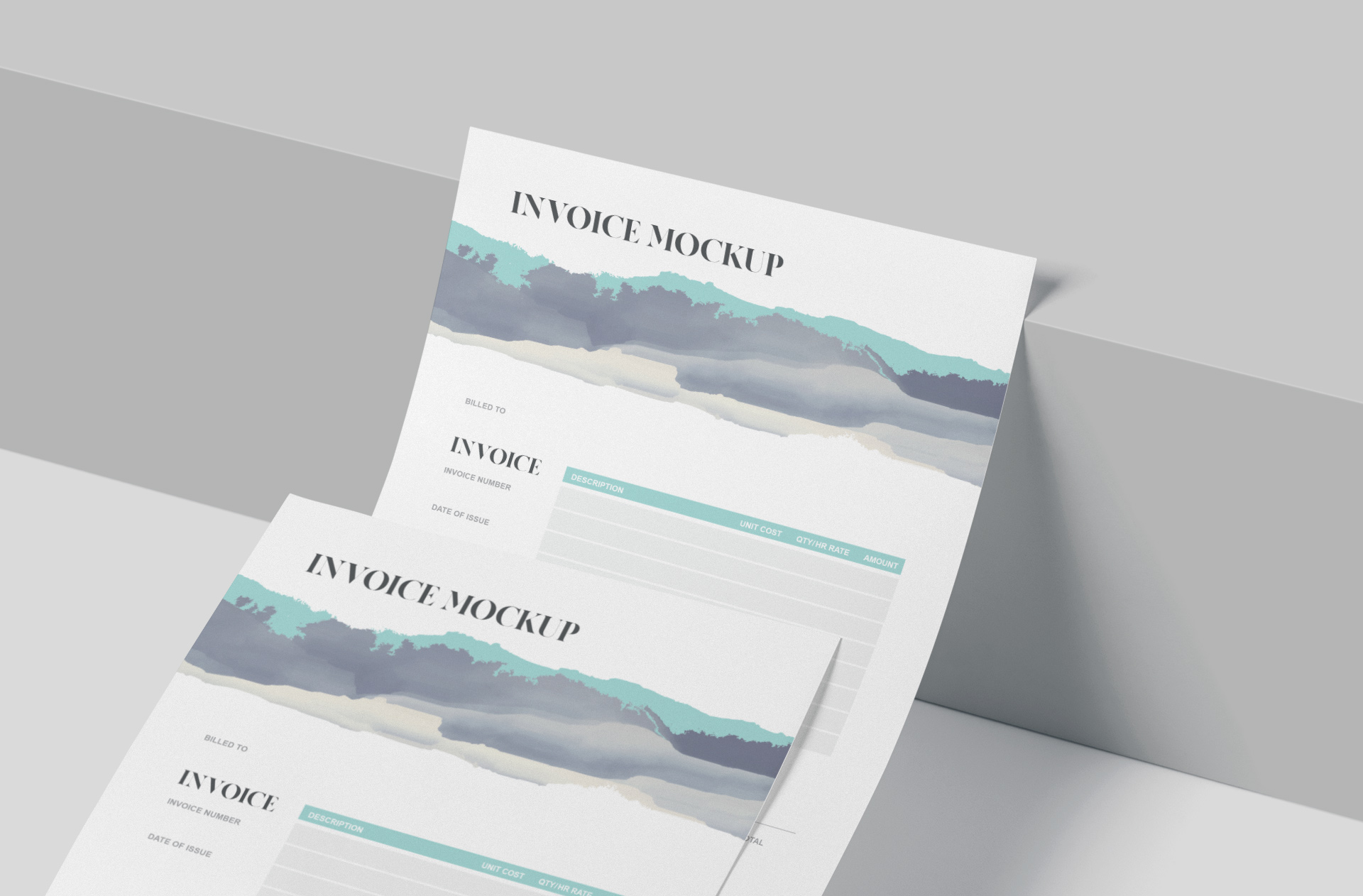 clean invoice layout