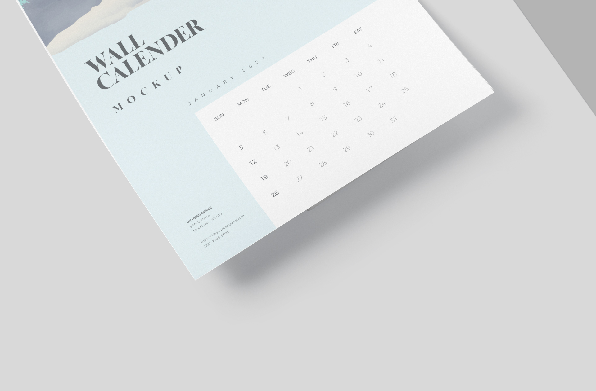 business calendar layout