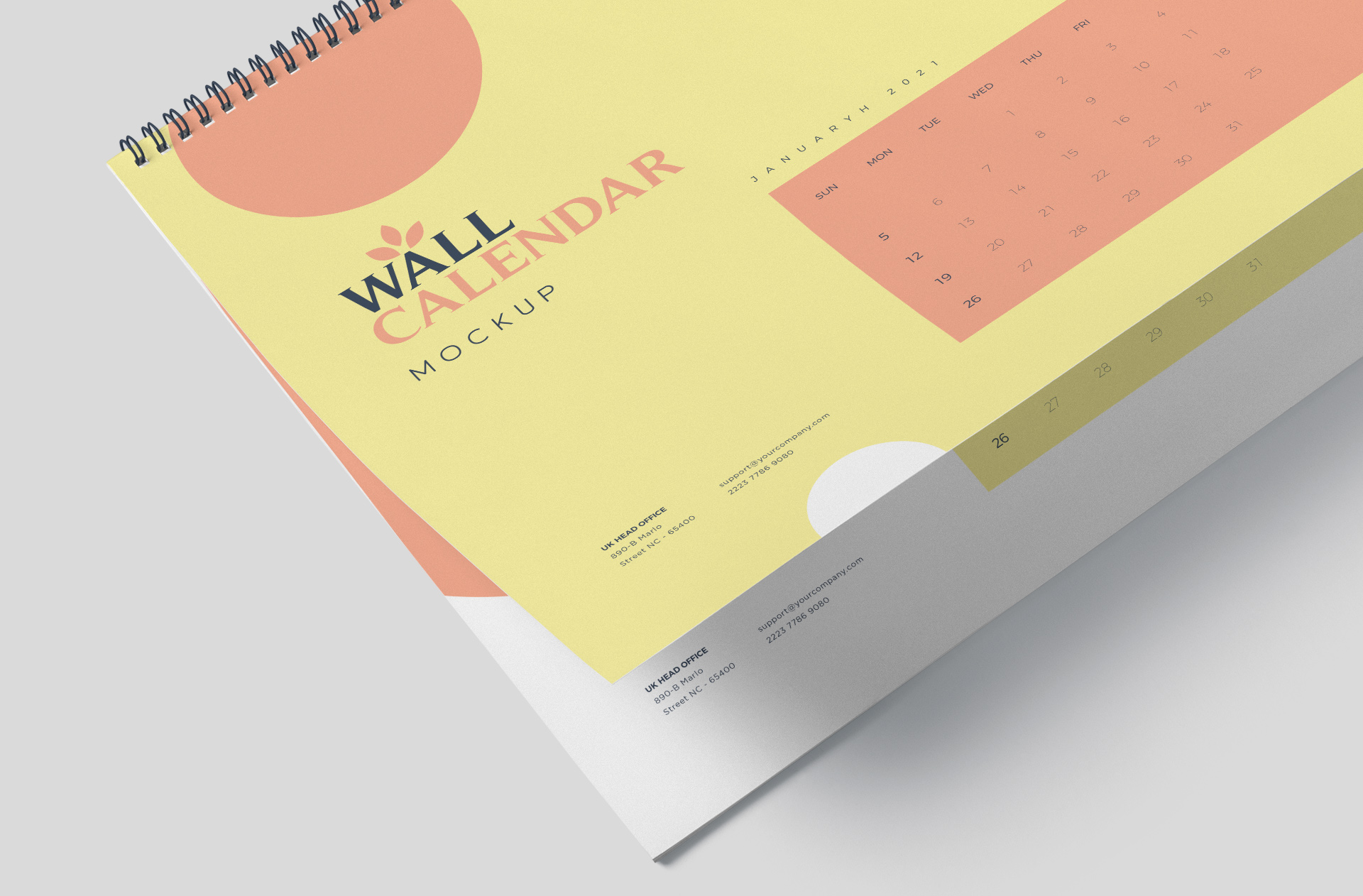 branding calendar mock-up