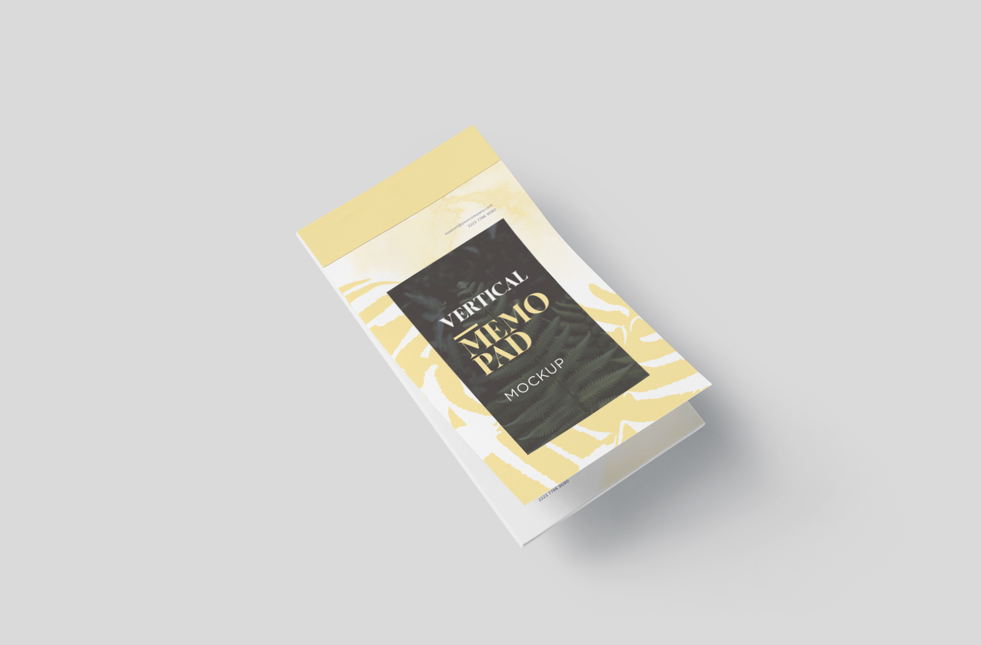 Vertical Memo Pad Mockup Clean & Professional