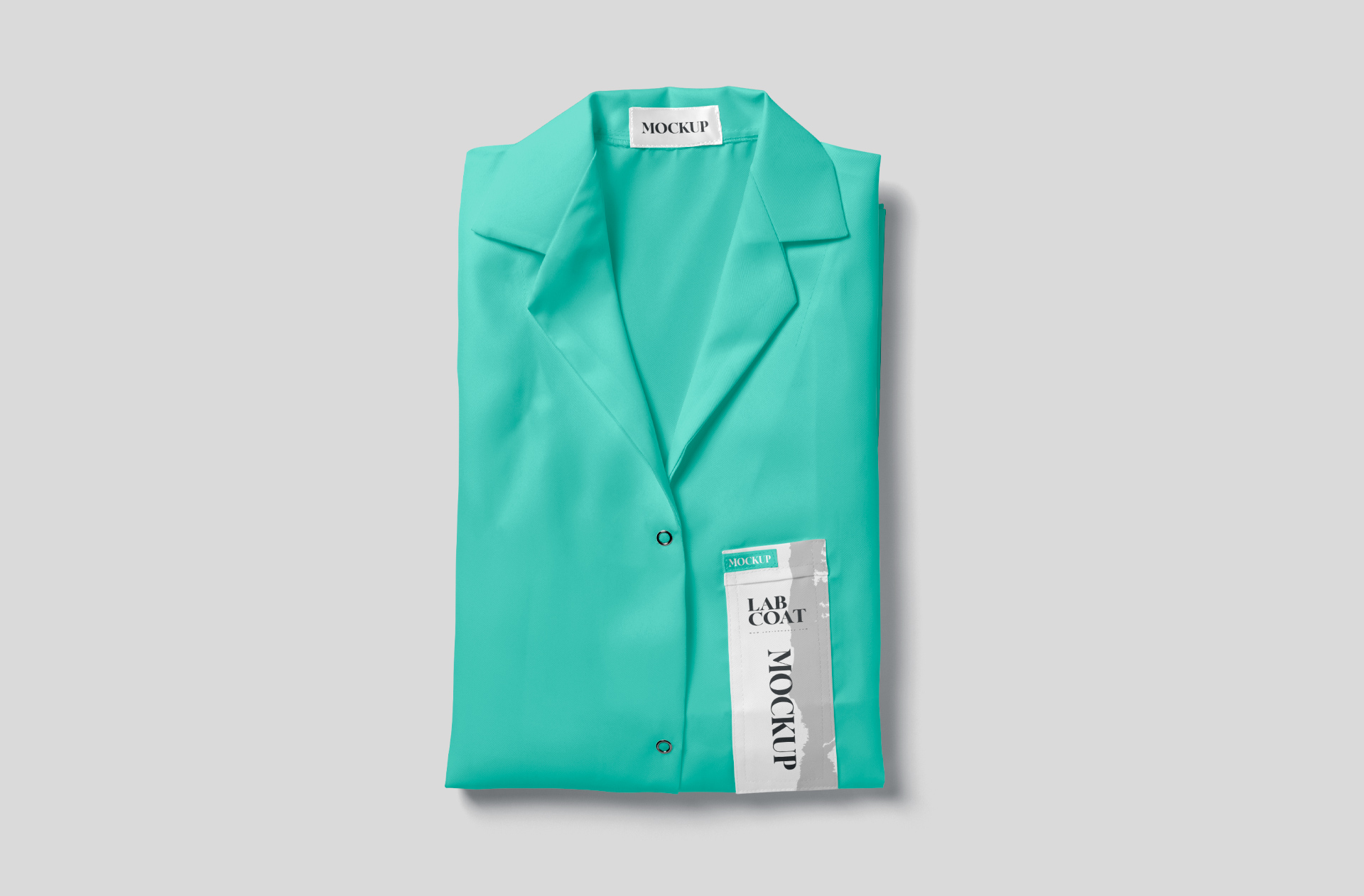 Angled Lab Coat Mockup Unique Perspective Display