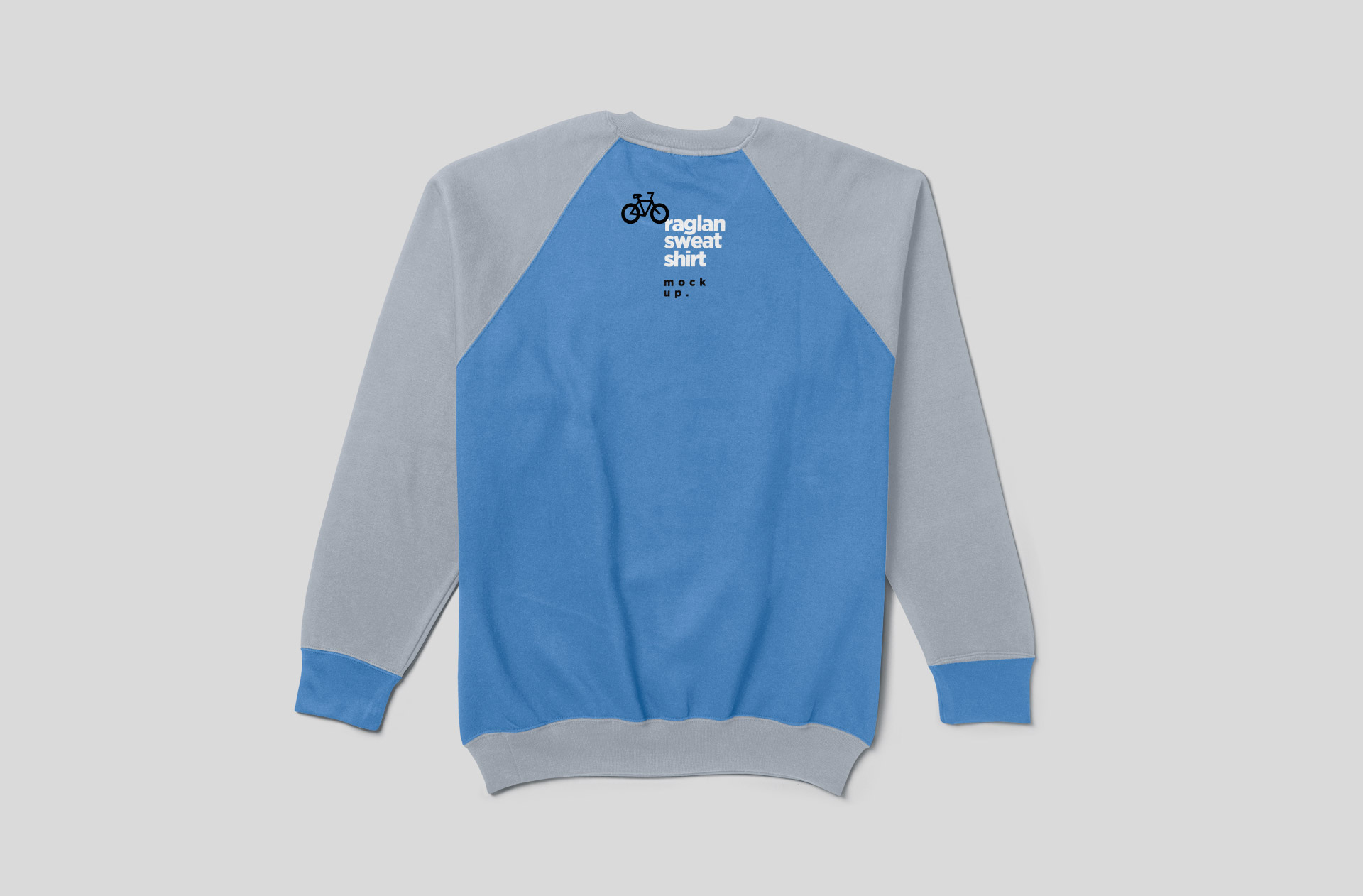 Back View Raglan Sweatshirt Mockup Custom Branding