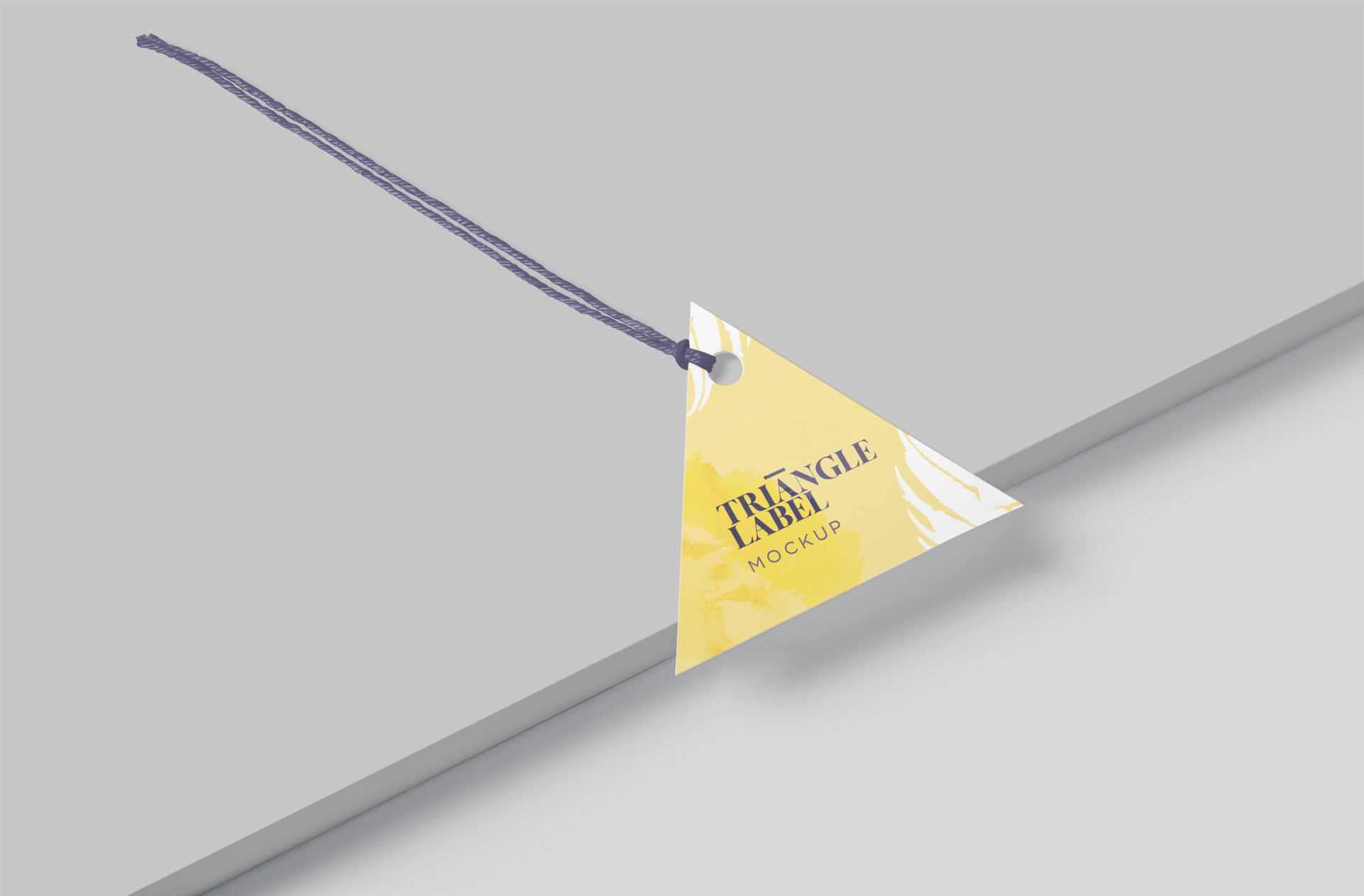 Modern Triangle Hang Tag Mock-up for Apparel