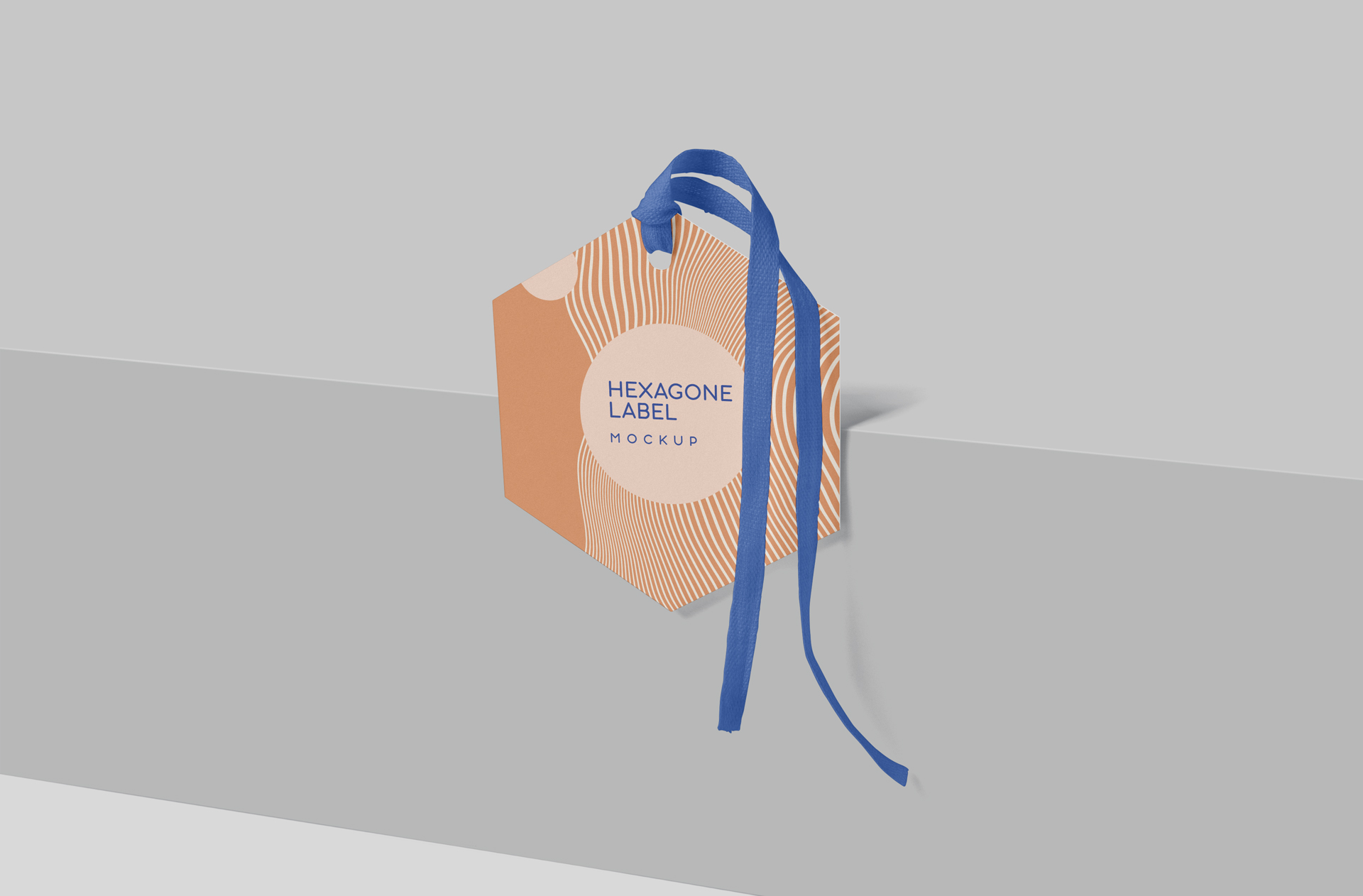 Unique Hexagon Hang Tag Mockup for High-End Fashion