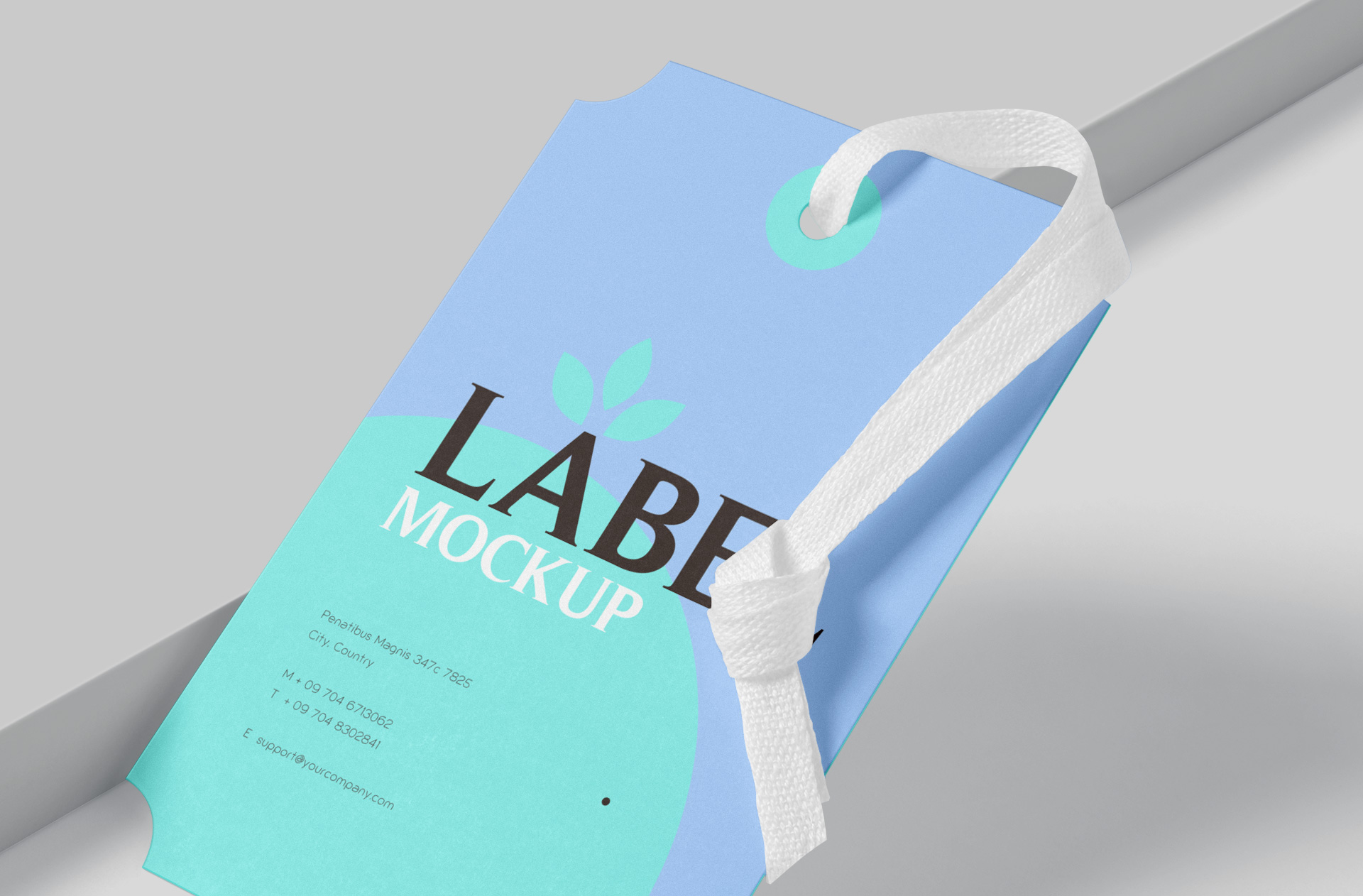 clothing label mockup