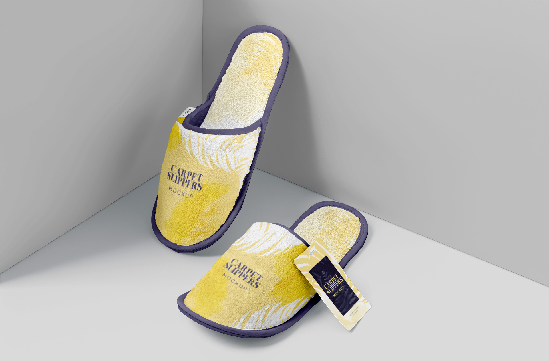 Luxury Carpet Slippers Mockup for Branding
