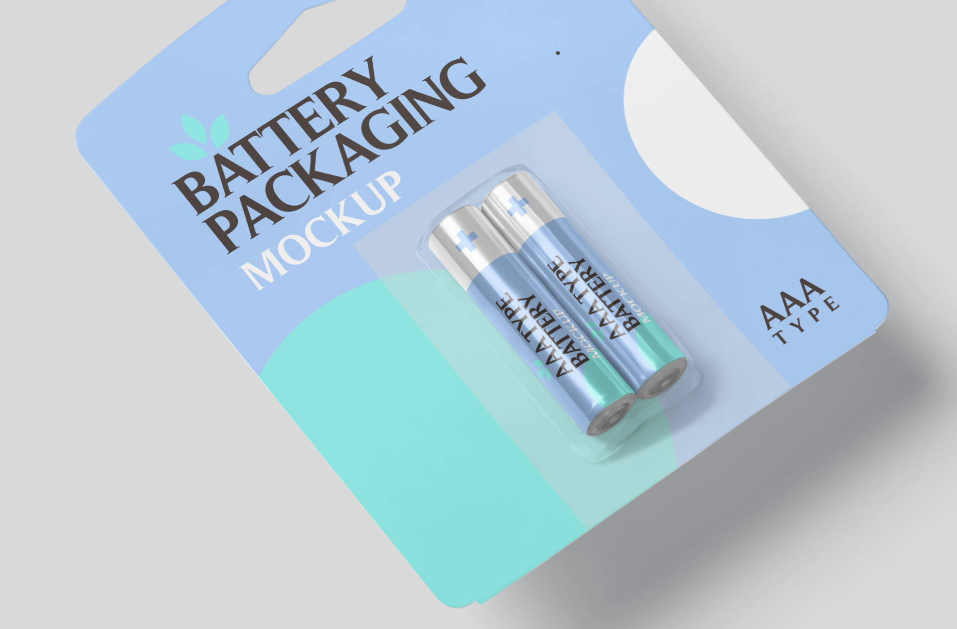 AAA battery packaging mockup