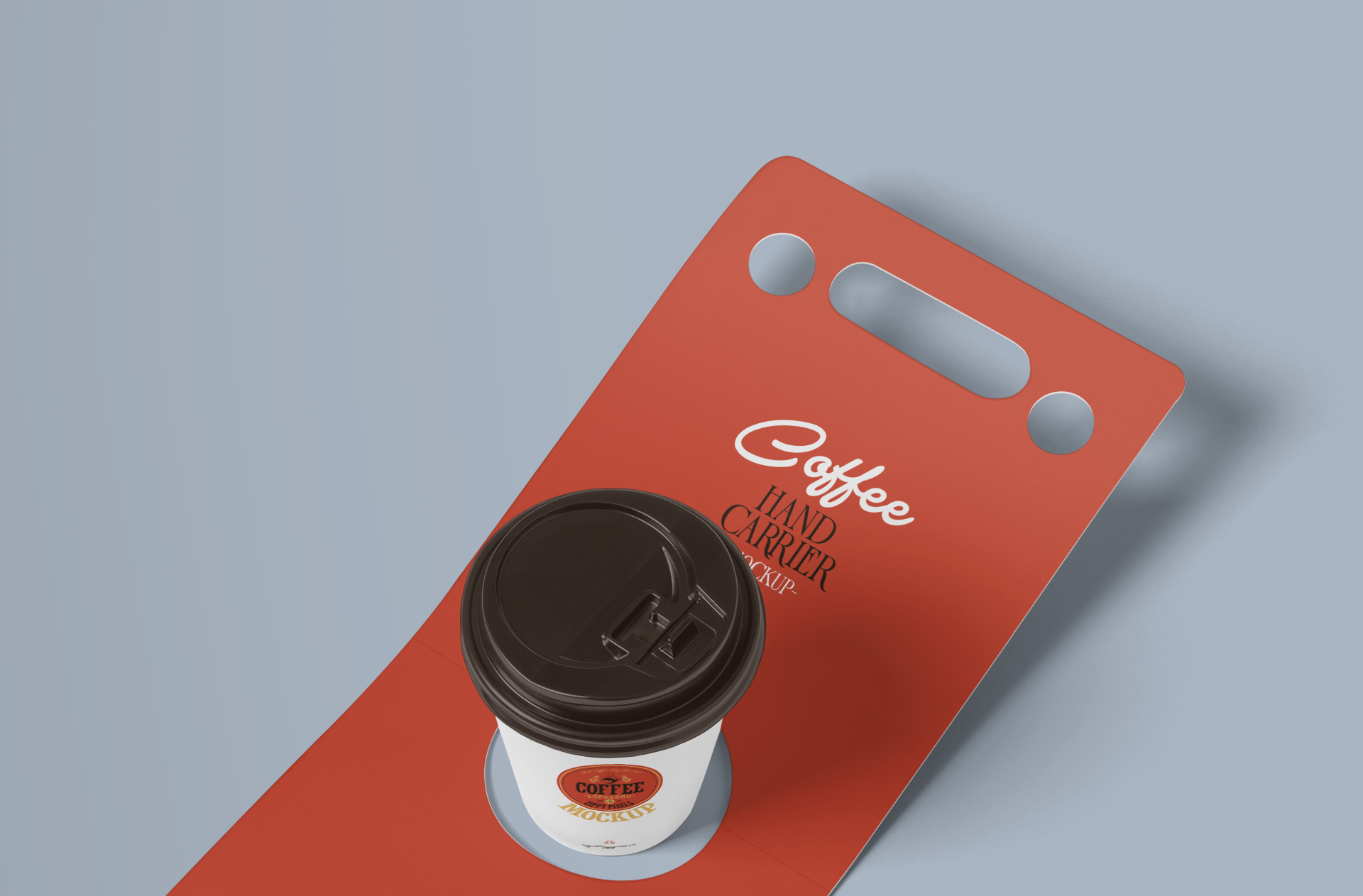 coffee cup carrier mock-up