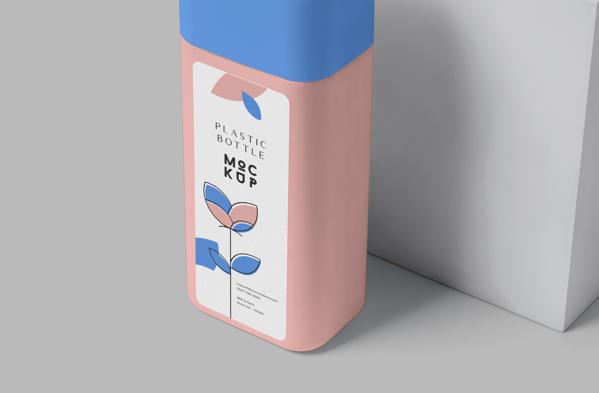 plastic bottle packaging mock-up