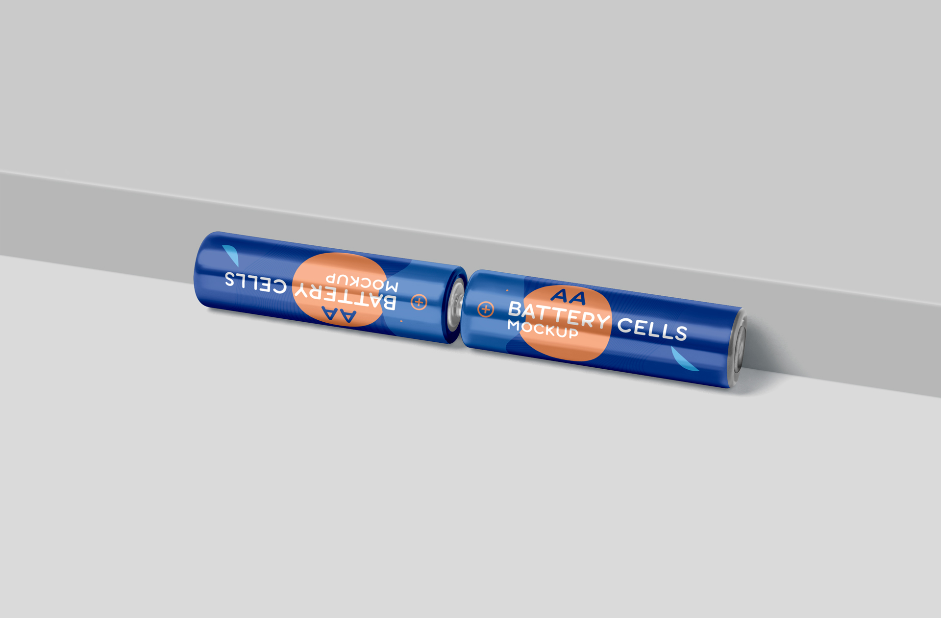 Realistic Battery Cells Mockup