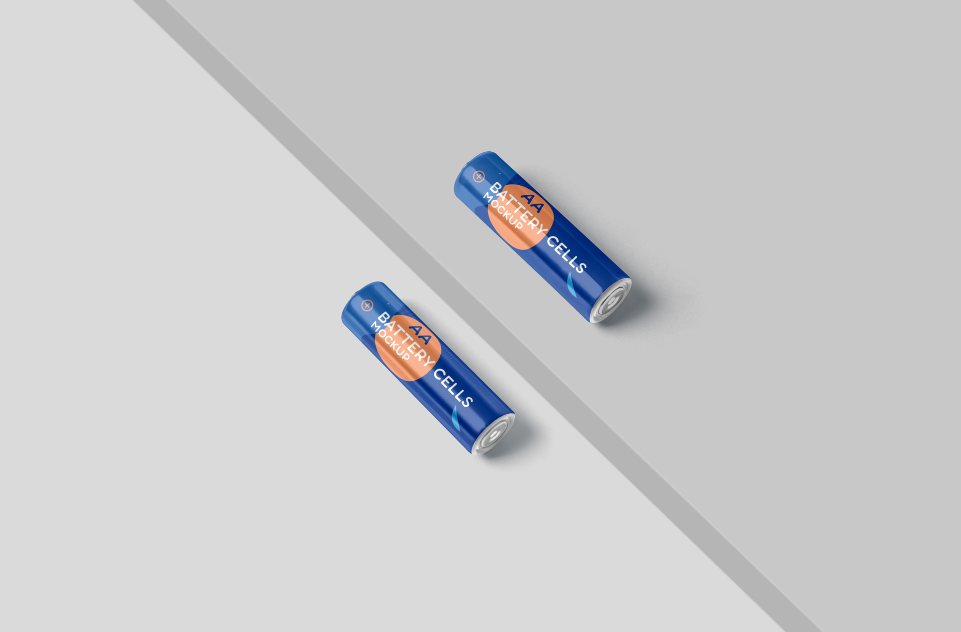 Floating AA Battery Mockup