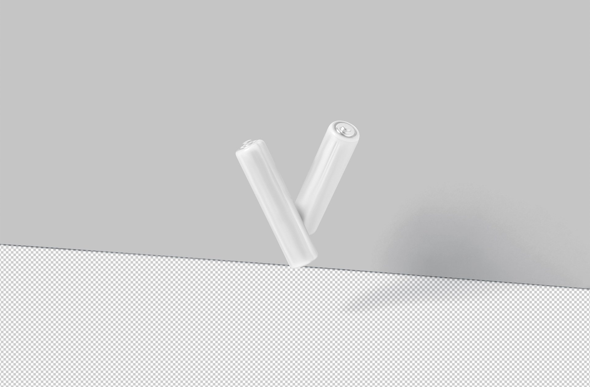 AAA battery branding mock-up