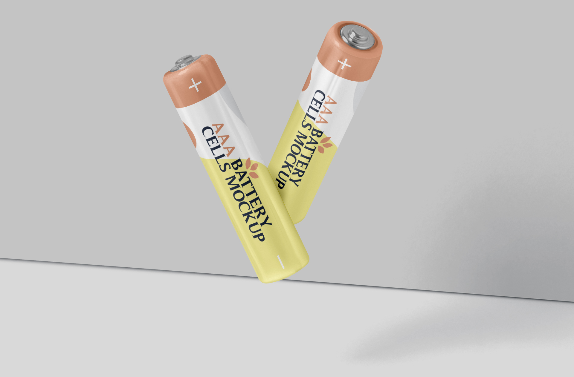 AAA battery branding mock-up