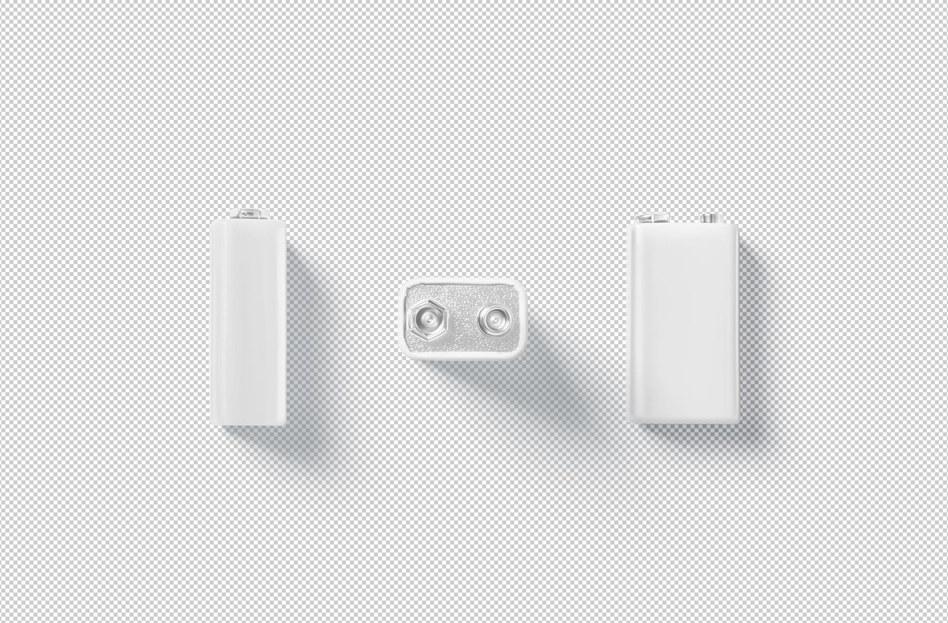 9V battery cell branding mockup