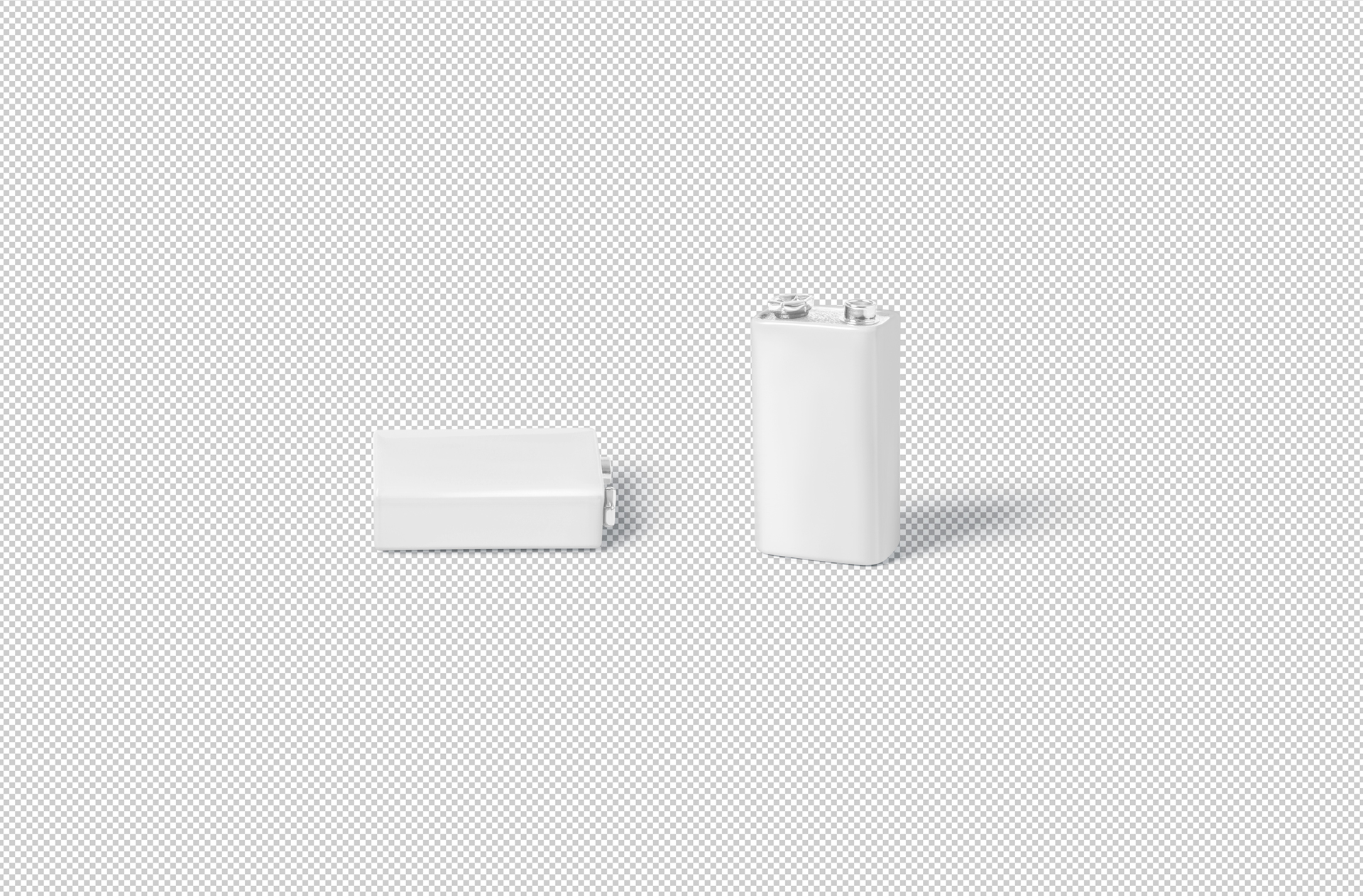 9V battery branding mockup