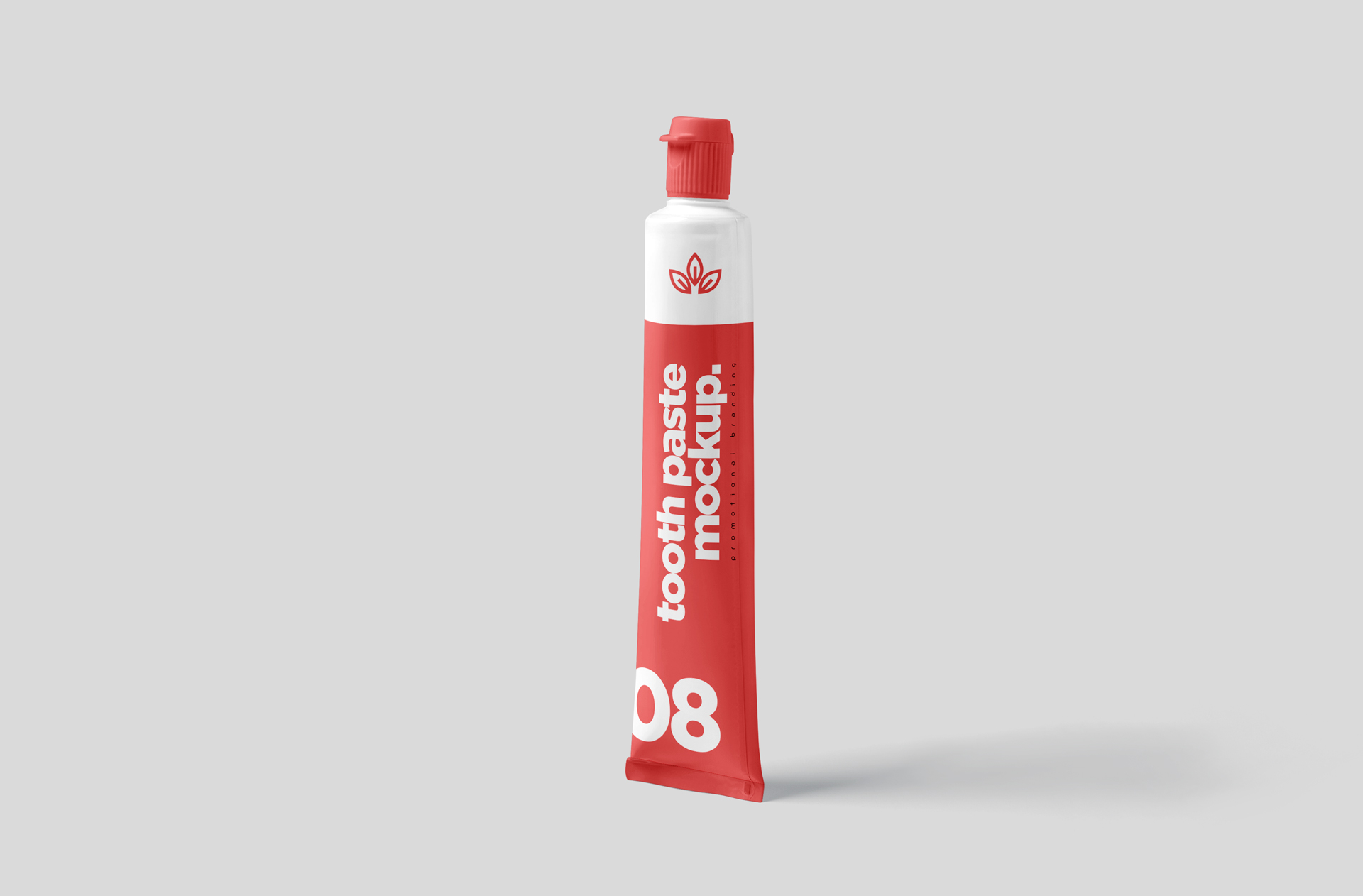 Standing Toothpaste Mock-Up with Custom Branding