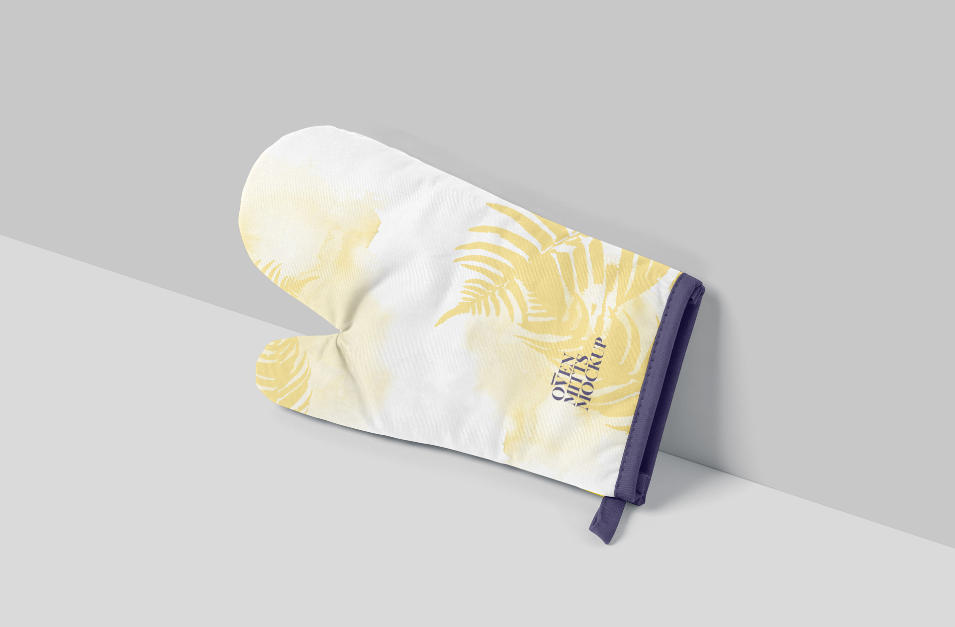 Flat Oven Mitt Mockup with Soft Fabric Details