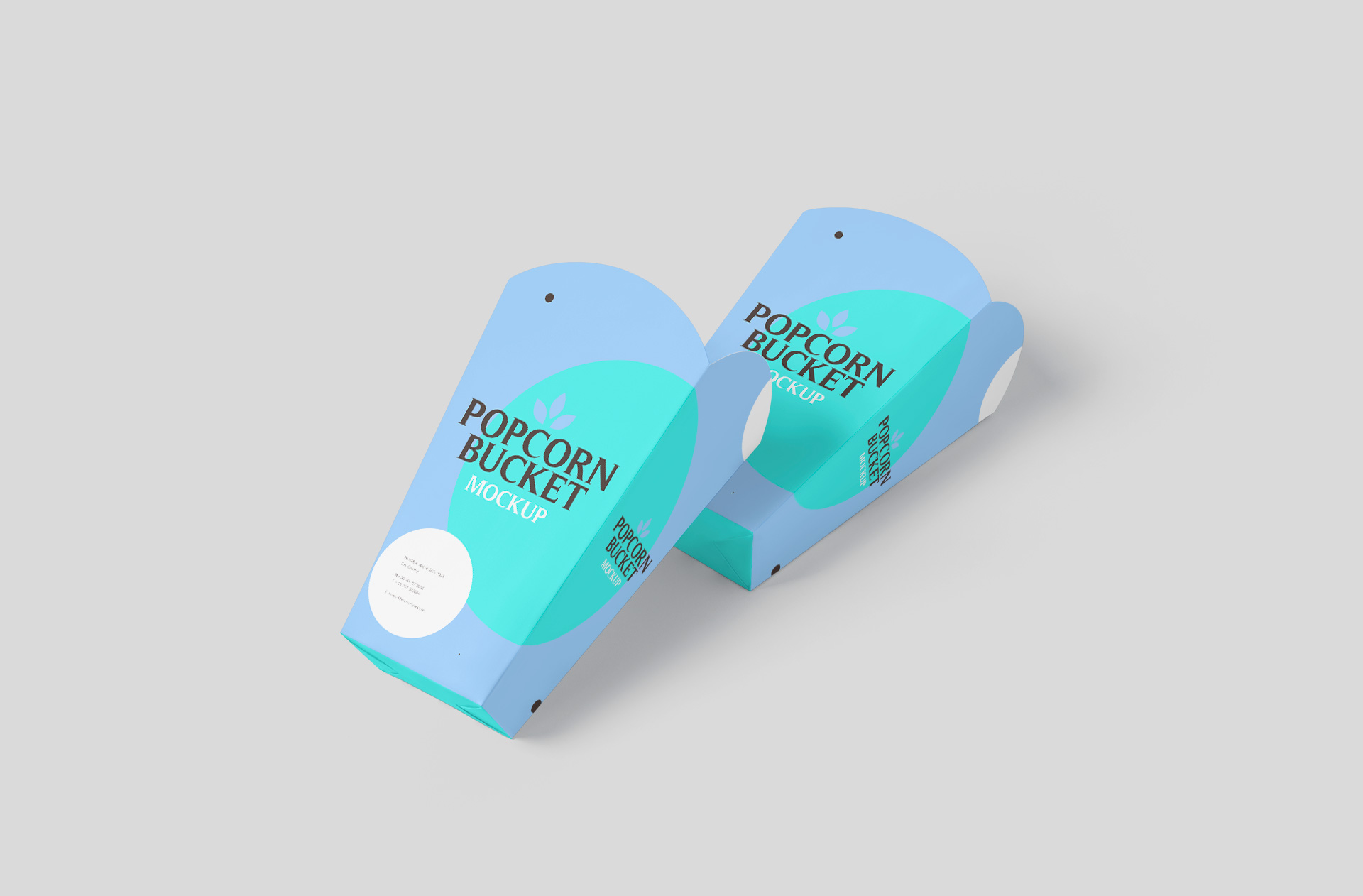 Top View Popcorn Bucket Mockup with Custom Design