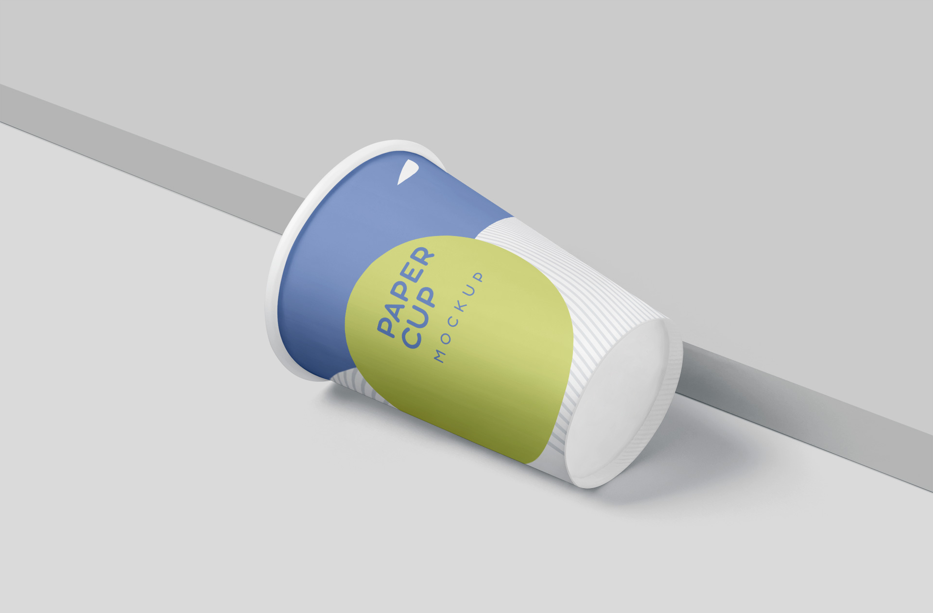 Lying Paper Cup Mock-Up for Beverage Branding