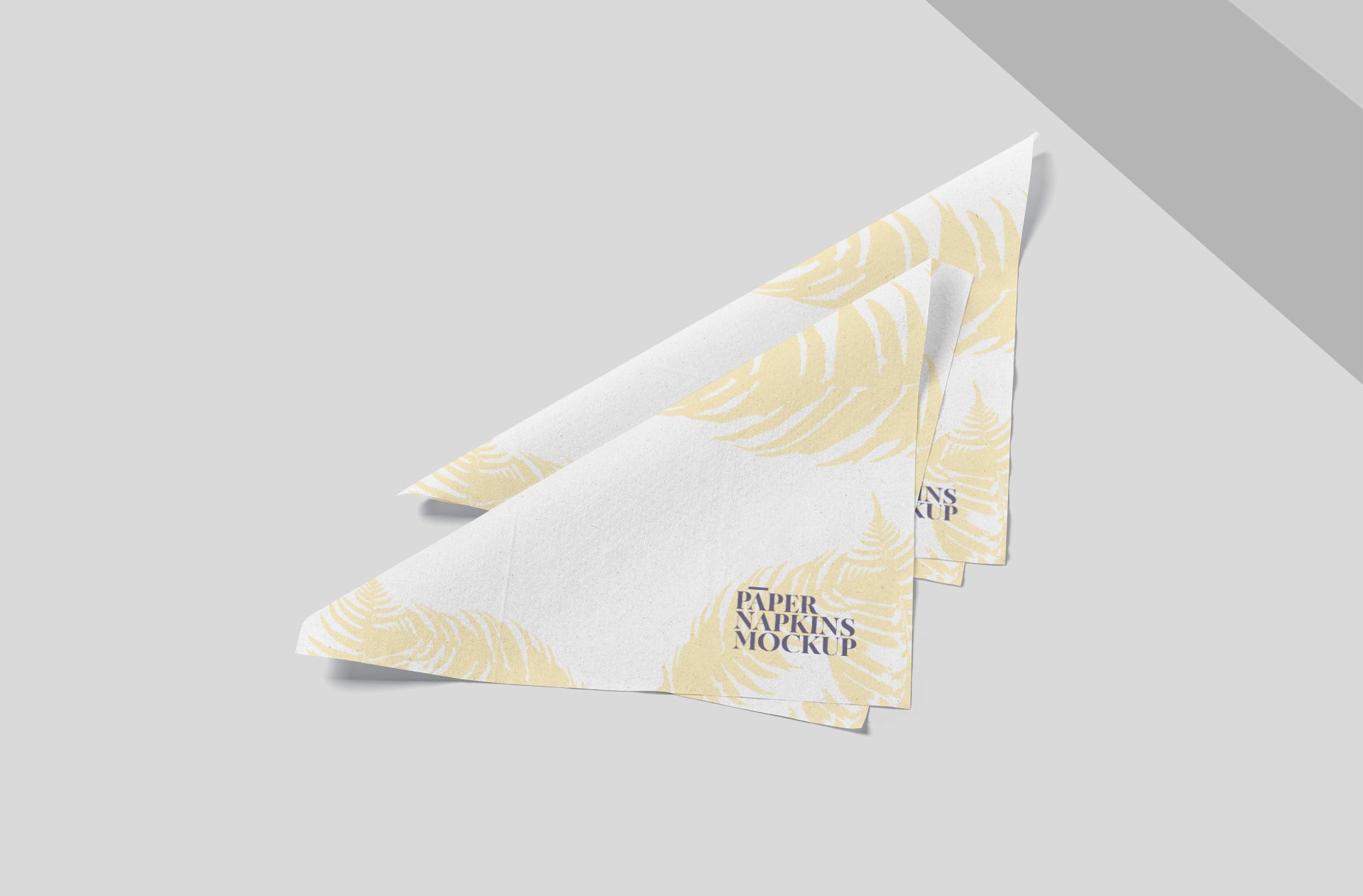 Folded Paper Napkins Mock-Up for Restaurant Use