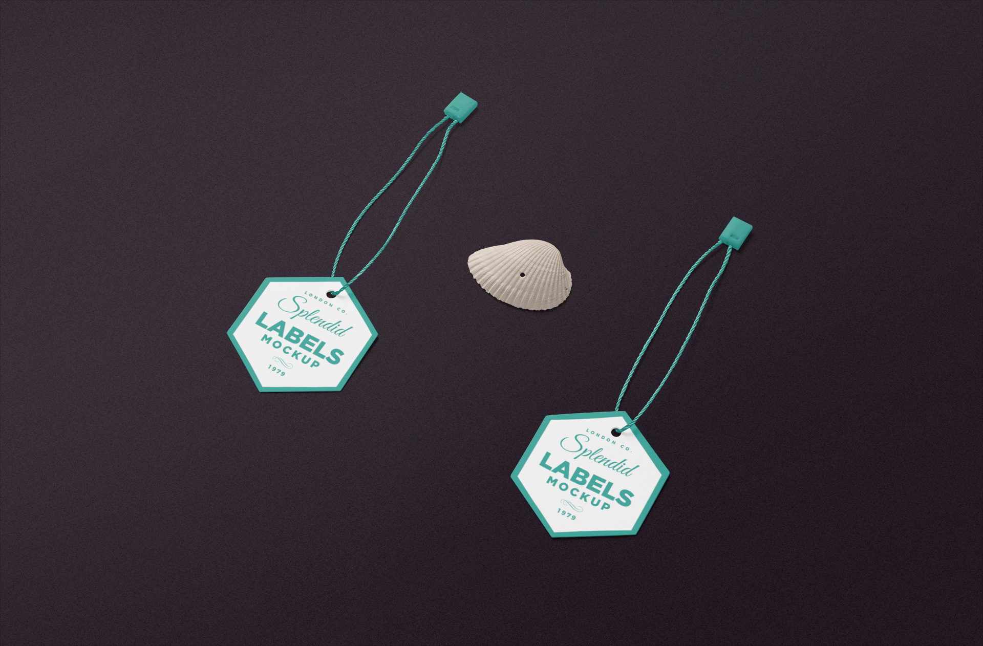 Minimalist Hexagonal Label Tag Mockup for Products