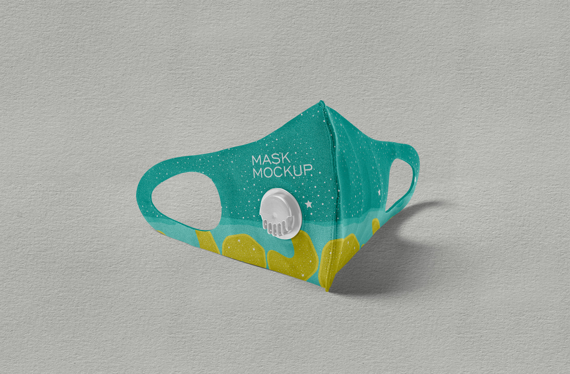 Face Mask Mockup with Valve for Branding & Design
