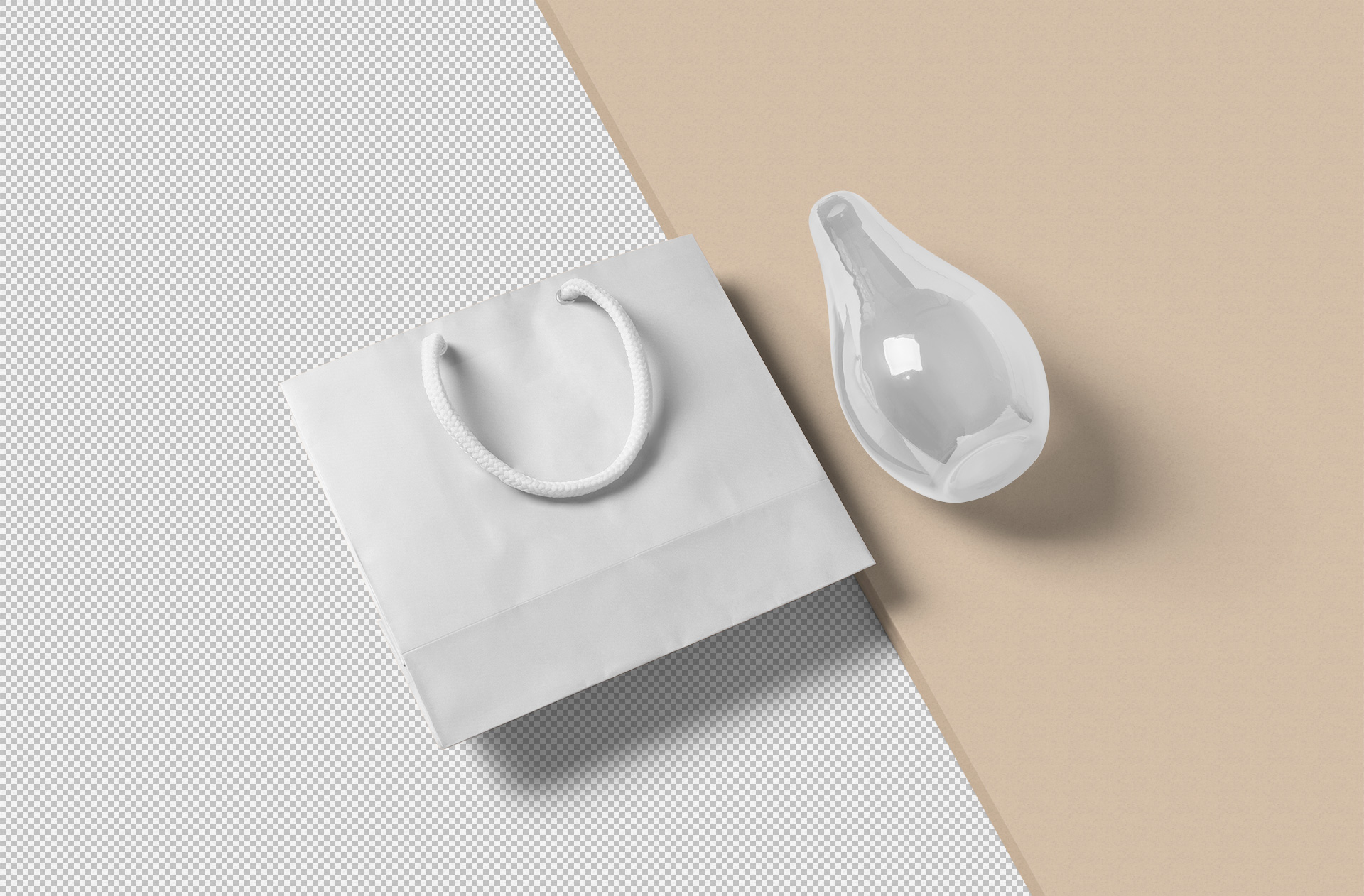 boutique shopping bag mockup