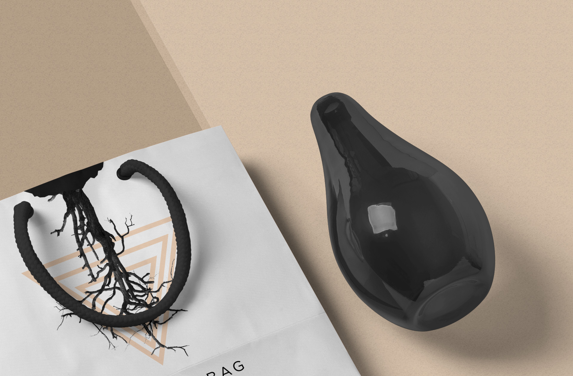 boutique shopping bag mockup