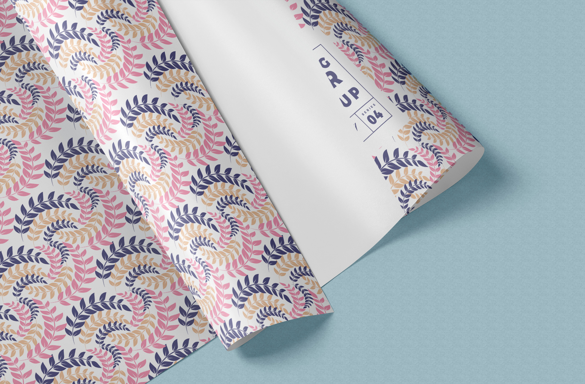 Realistic Wrapping Paper Mockup for Packaging