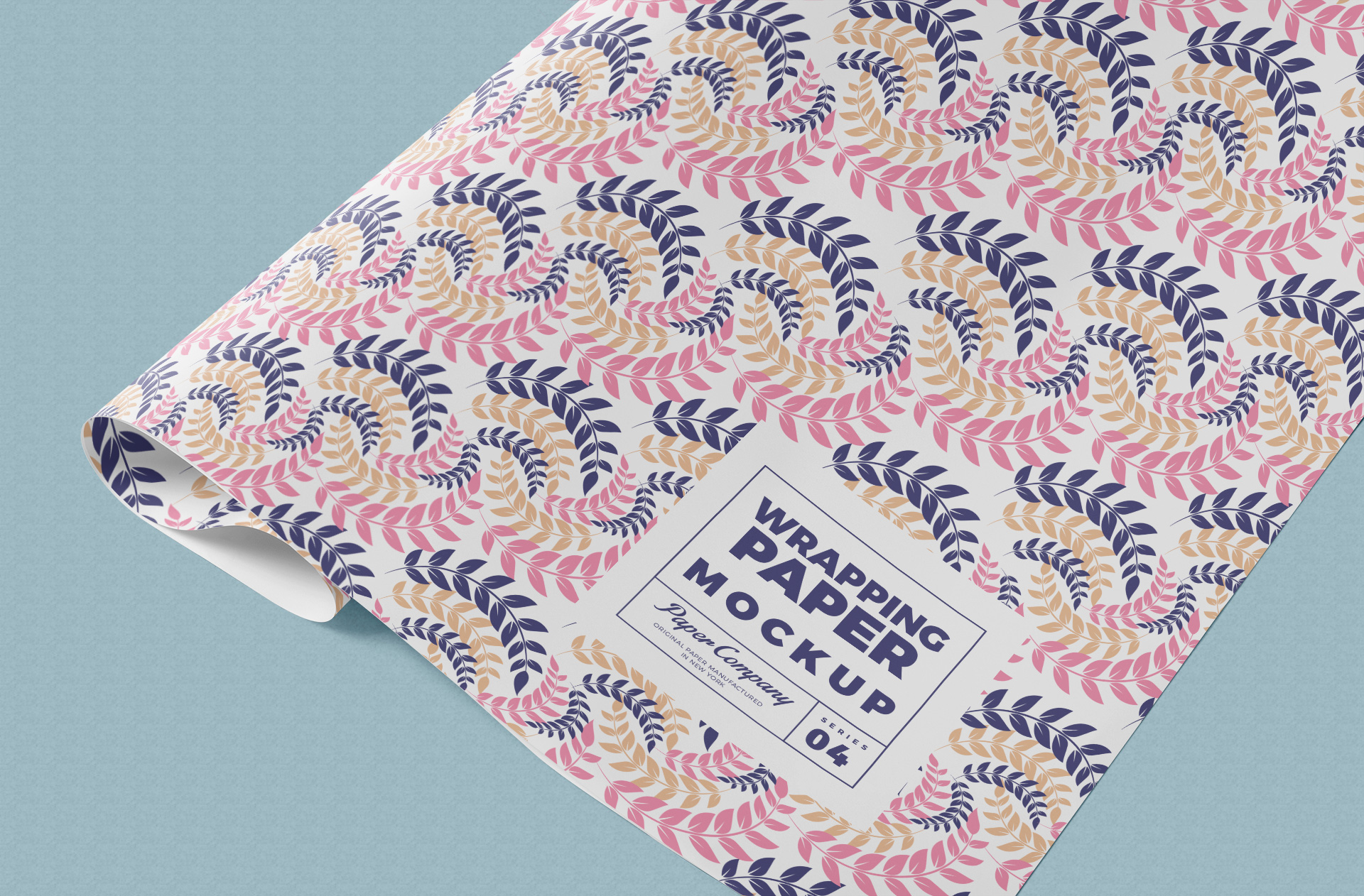 Premium Wrapping Paper Mockup for Packaging Design