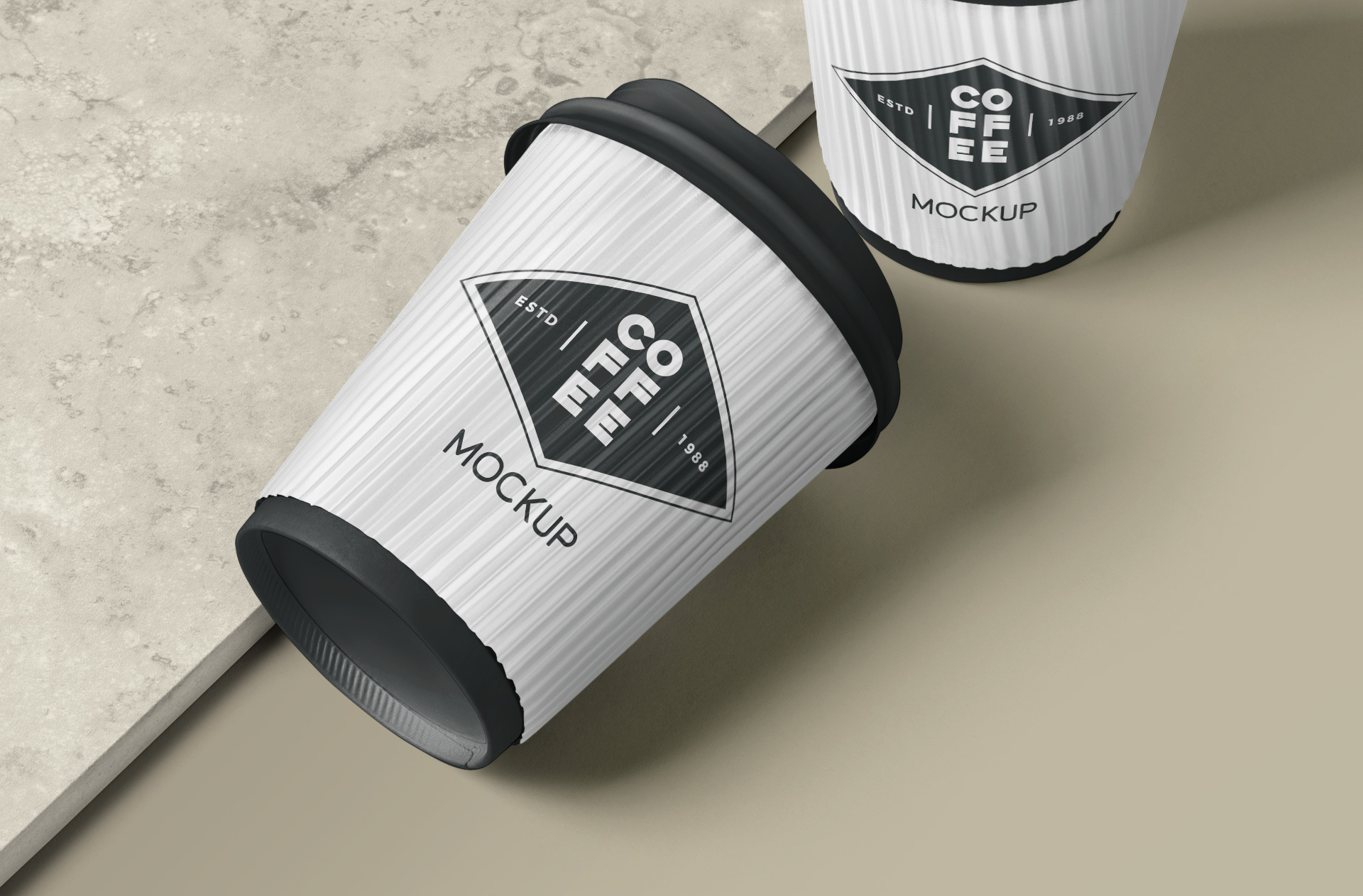 barista coffee branding mockup