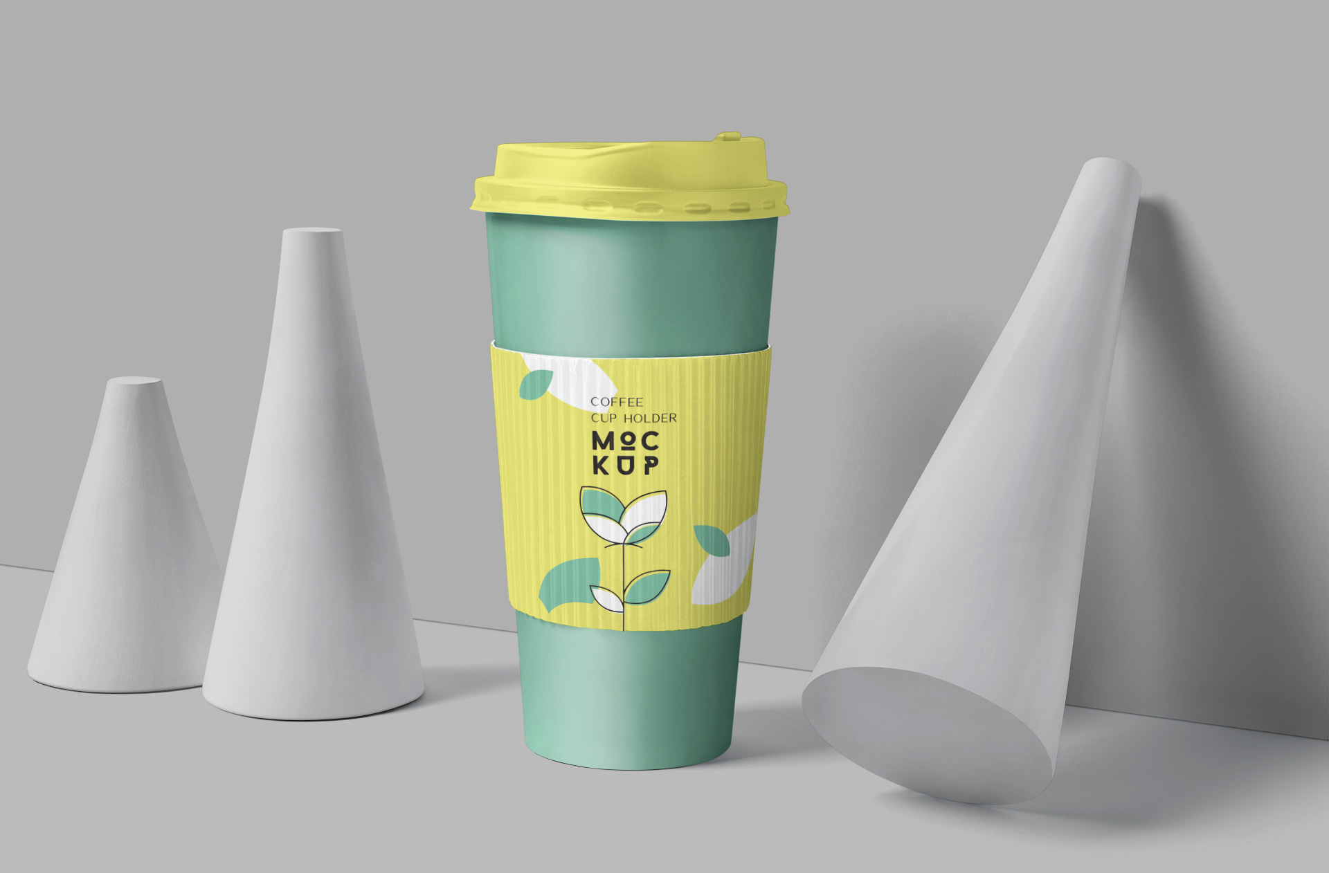 Minimalist Reusable Coffee Cup Mockup PSD