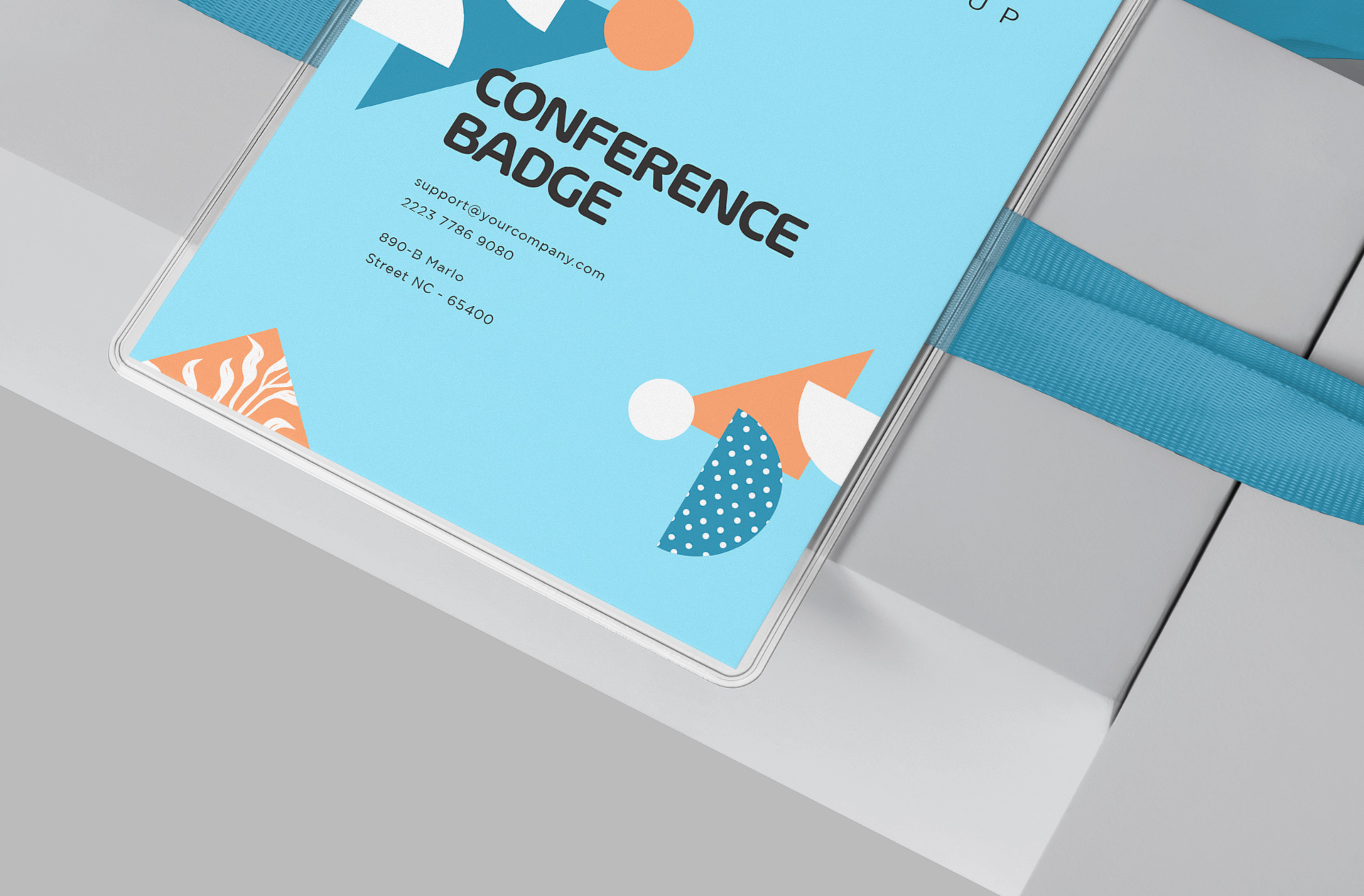 business event badge PSD