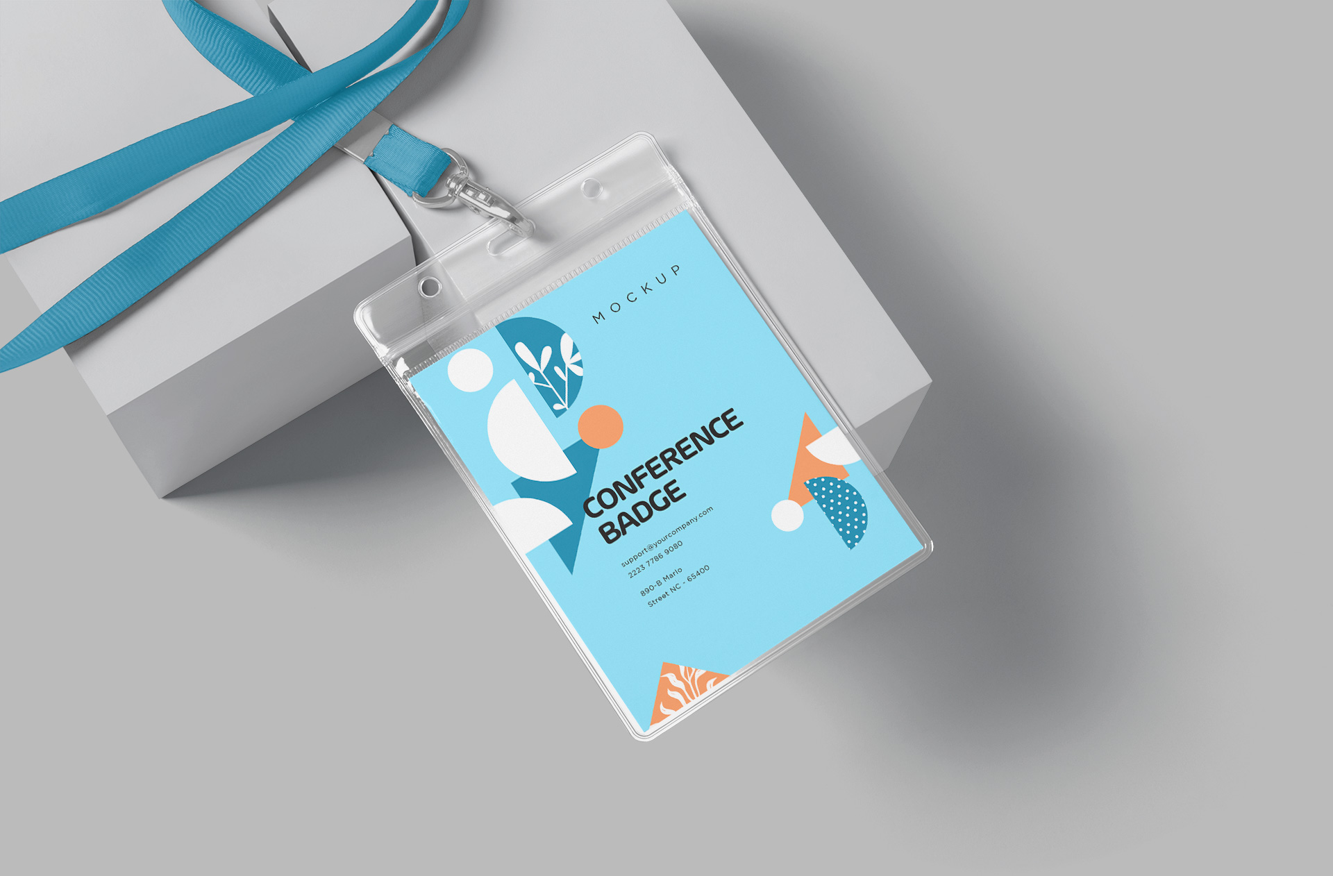 Minimalist Business ID Badge Mockup PSD